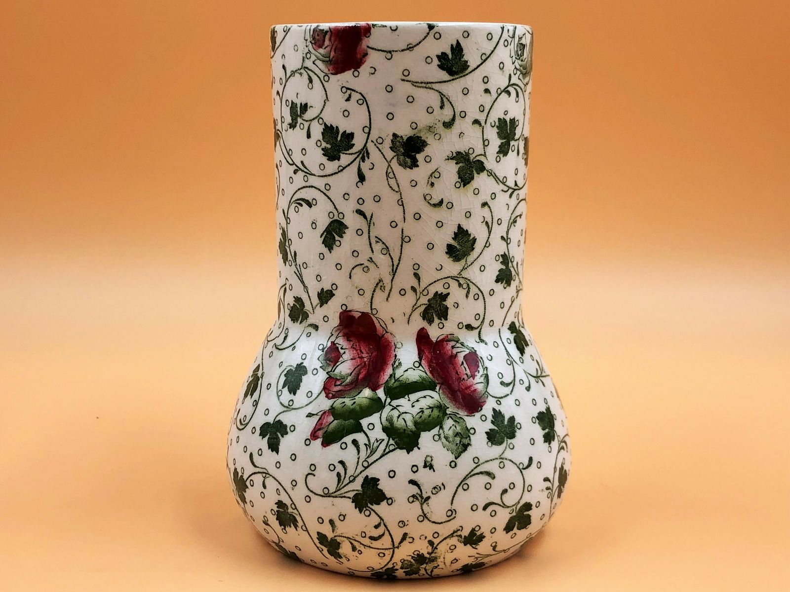Antique Mintons China Baltimore Design Vase. C1890. T913.