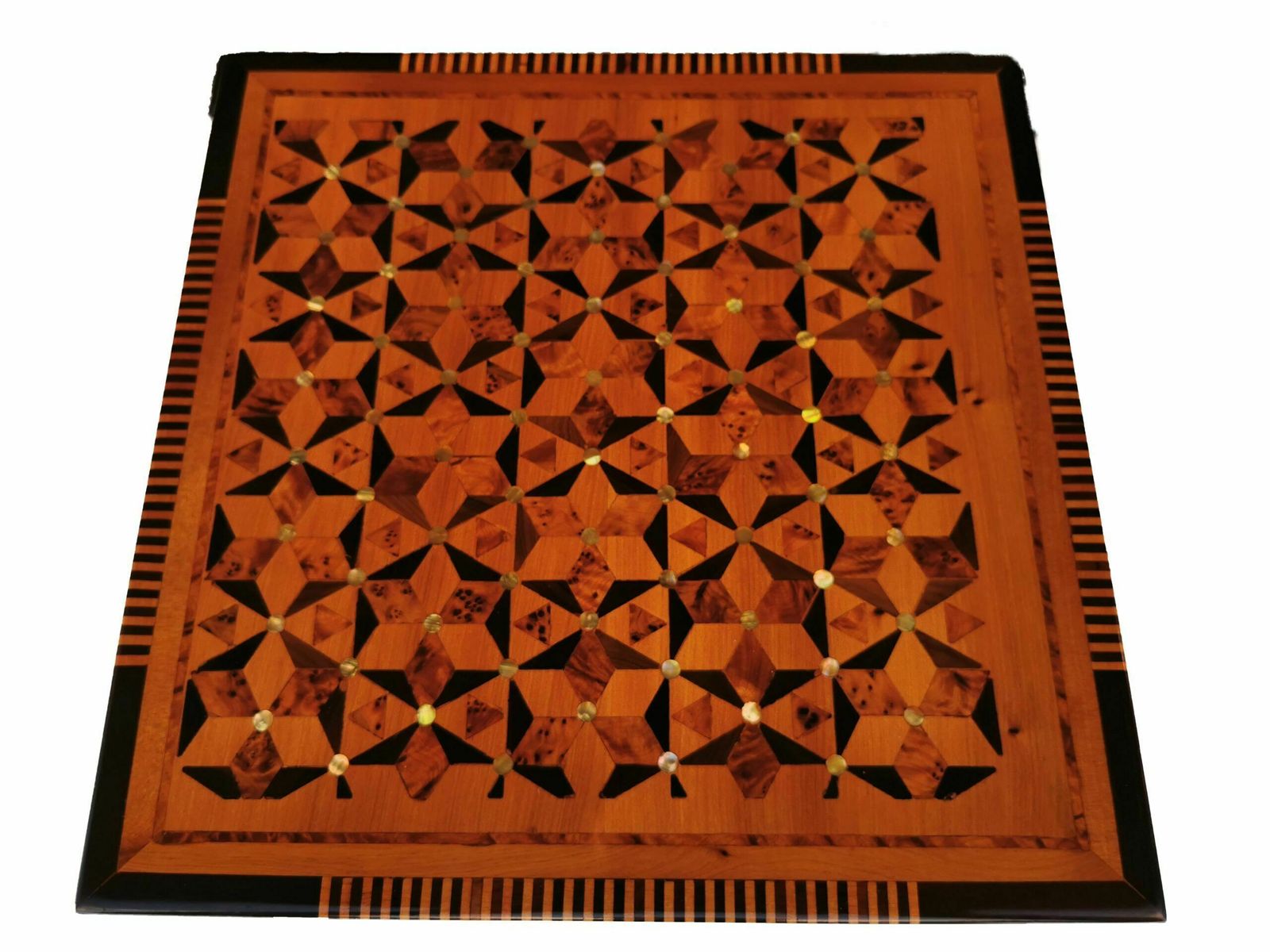 Luxurious Large Inlaid Jewellery Box.Thuya Burl, Mother Pearl And Ebony photo Home Decor
