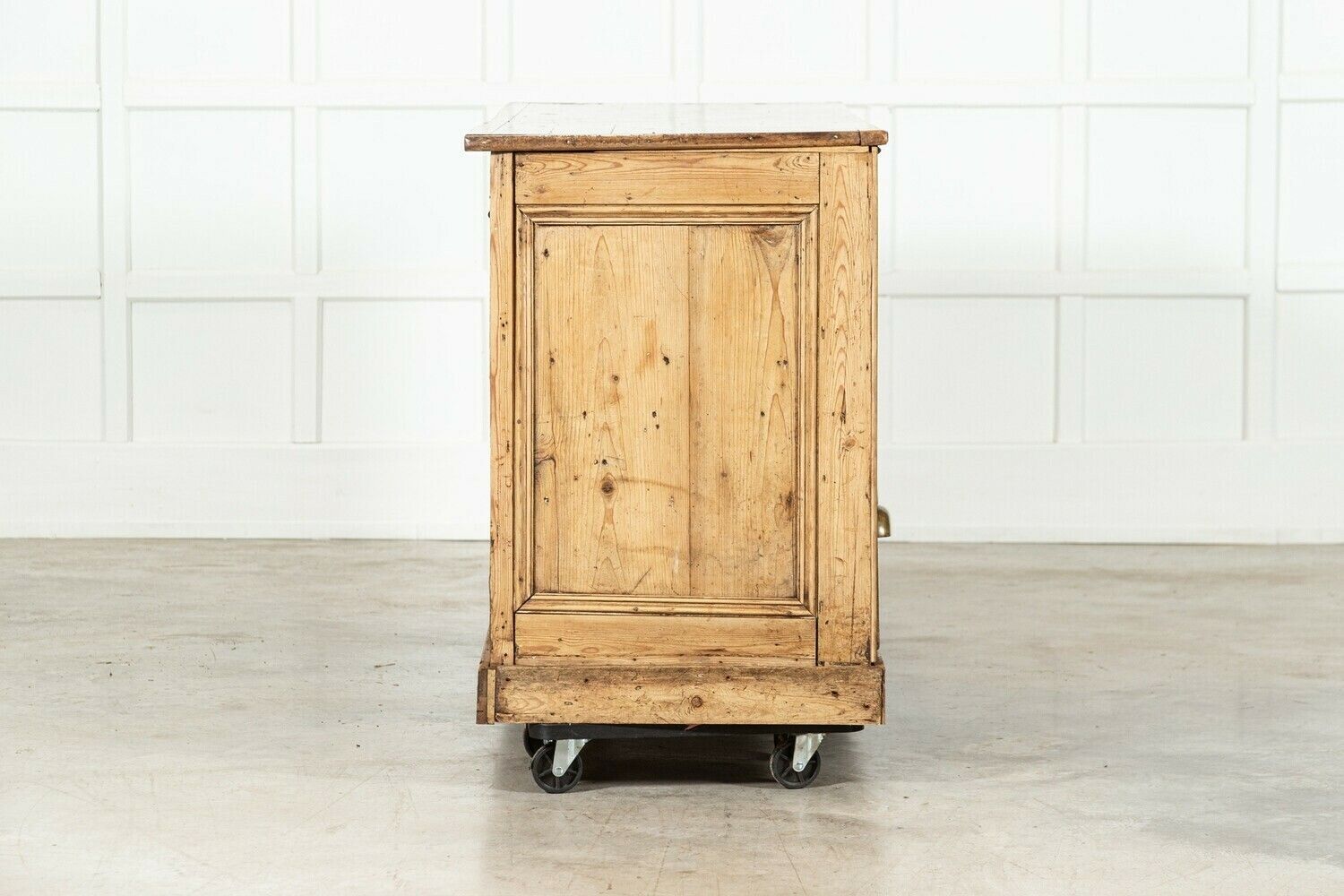 Large 19thc English Pine Counter Drawers photo vintage