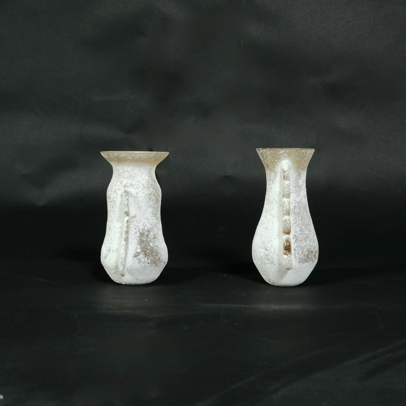 Pair Of Seguso Vases Ocher Glass Vases Vittorio Rigattieri Murano 1970s photo furniture