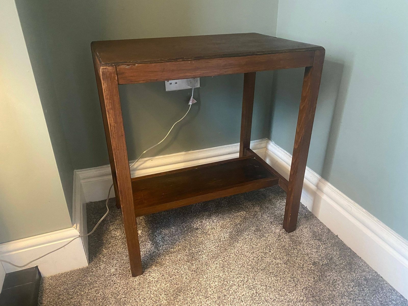 Vintage Two Tier Side Table Antique Console Table photo buy