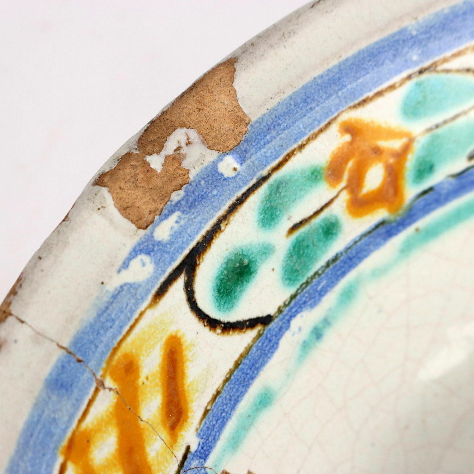 Antique Bowl Majolica Of Grottaglie Italy XIX Century photo Home Decor
