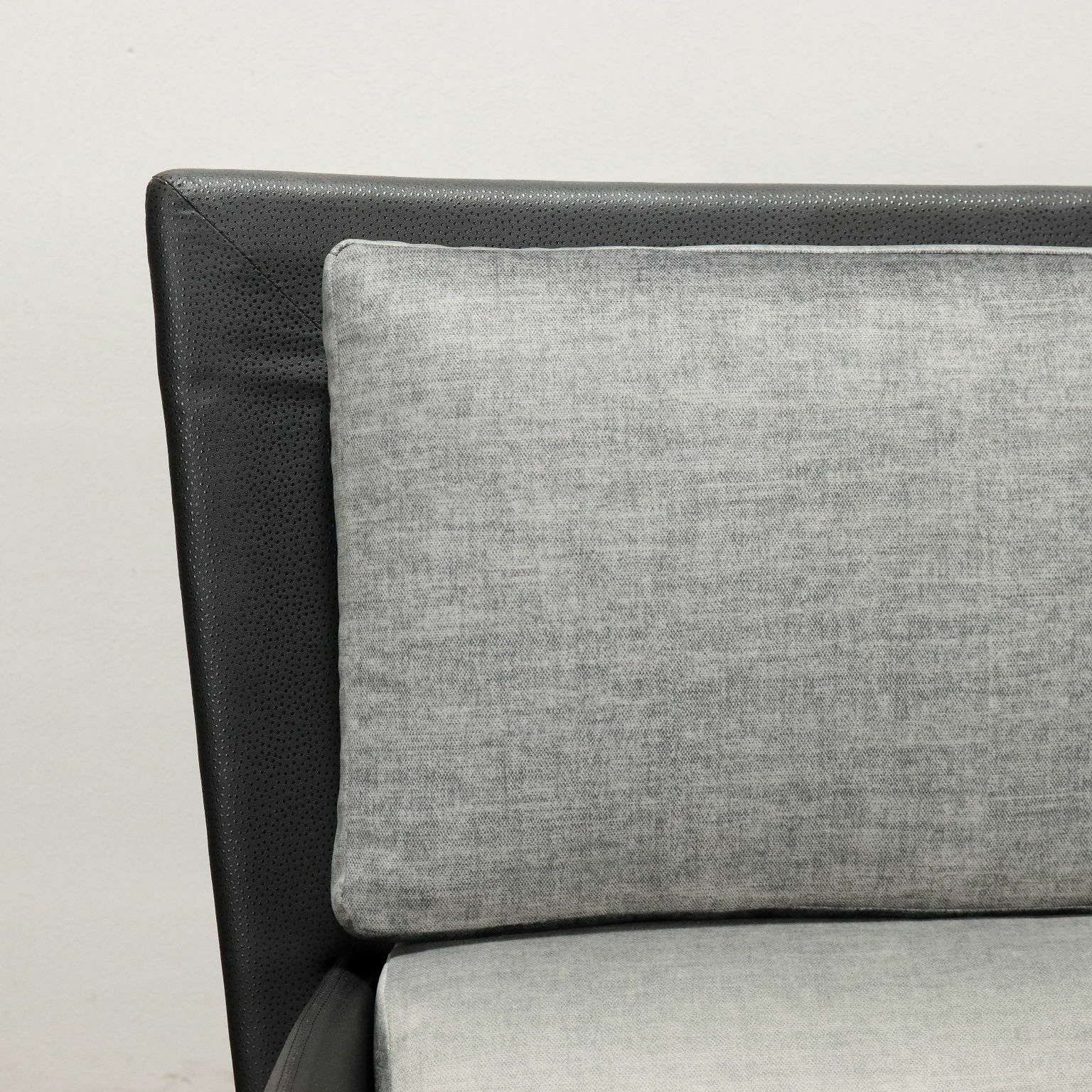 Vintage 1980s Sofa Velvet Leatherette With Pillowcases Italy photo Furniture