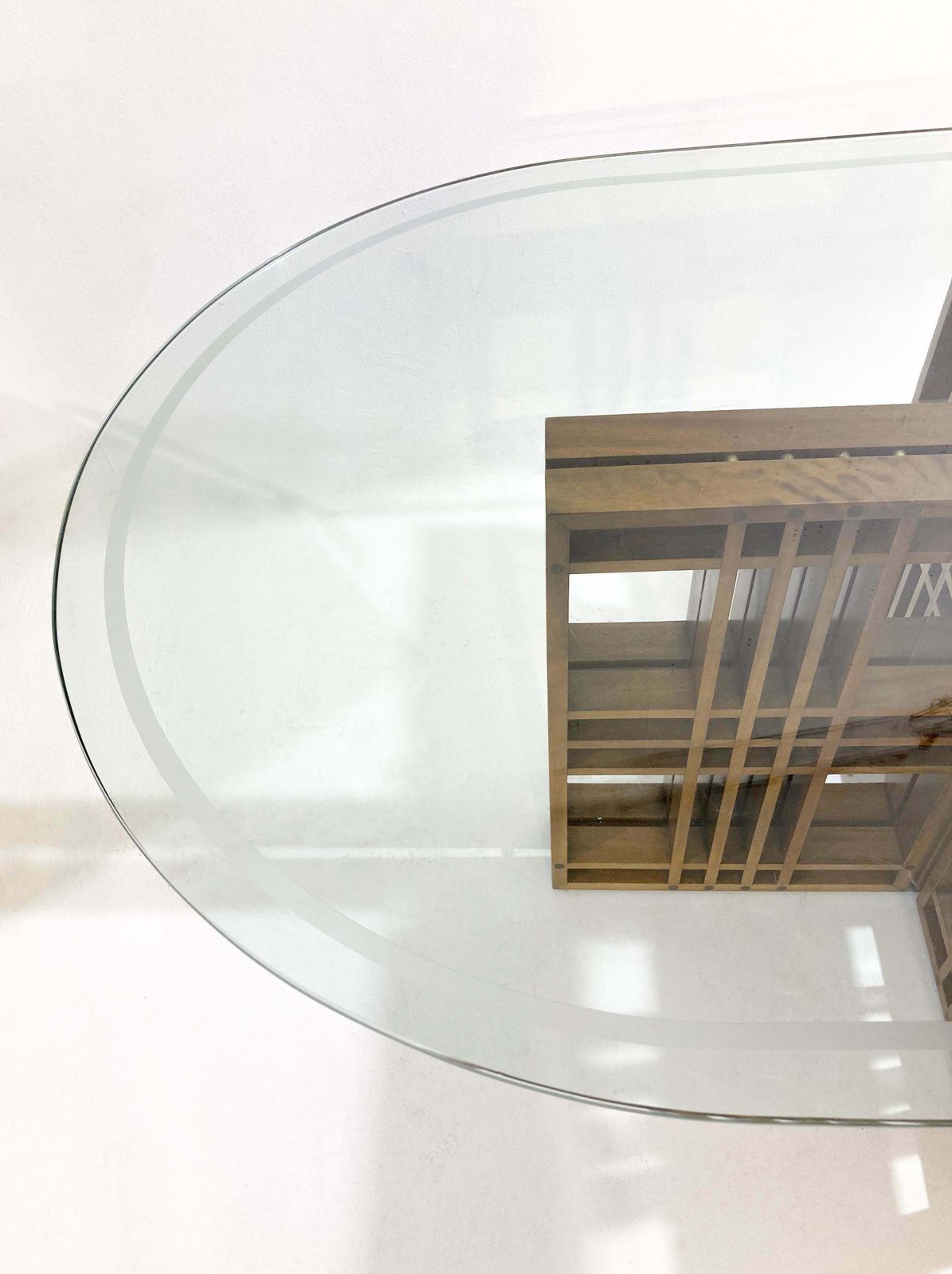 photo furniture Mid Century Modern Italian Dining Table, Wood And Glass, 1960s