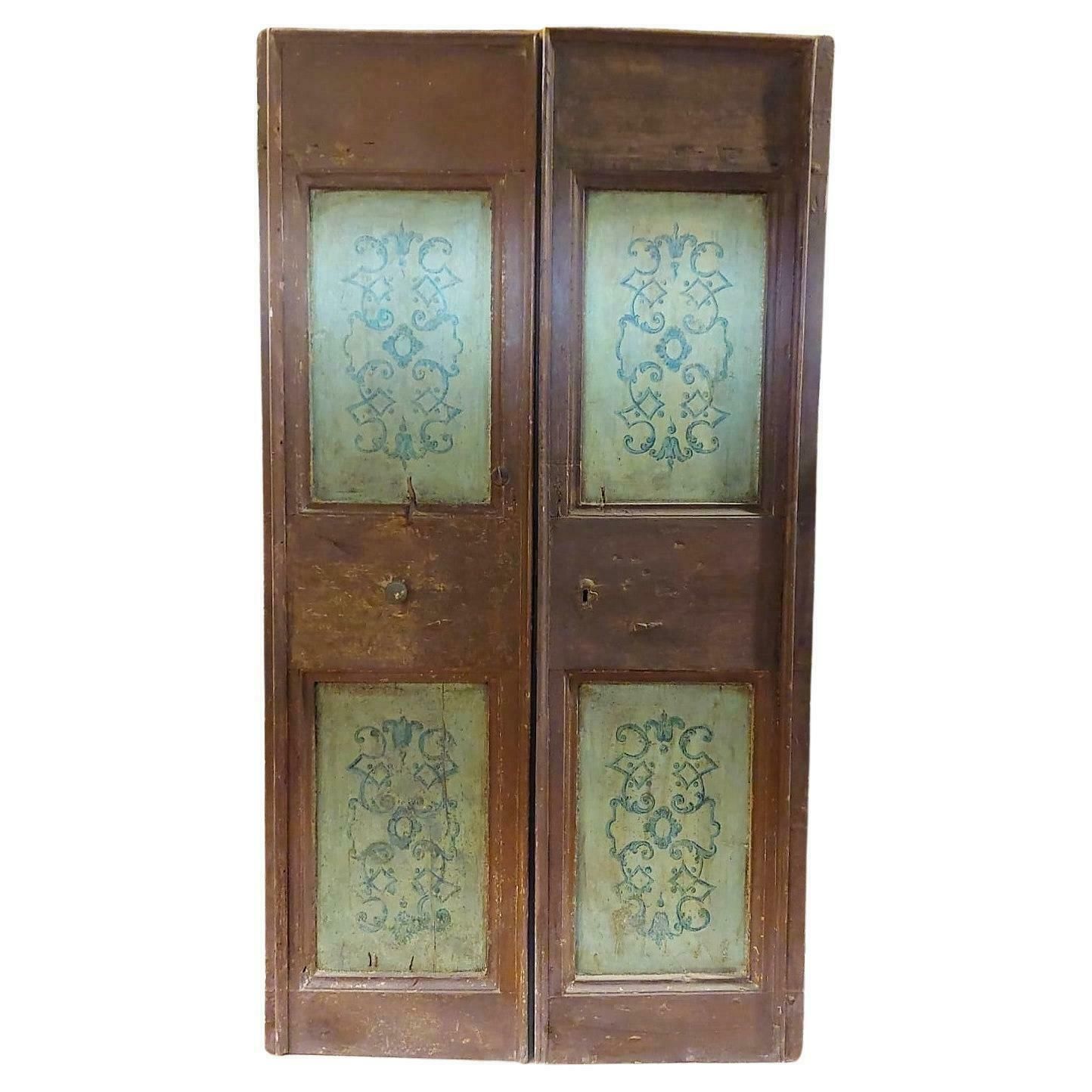 Interior Double Door, Lacquered And Painted, Umbria (Italy) photo buy