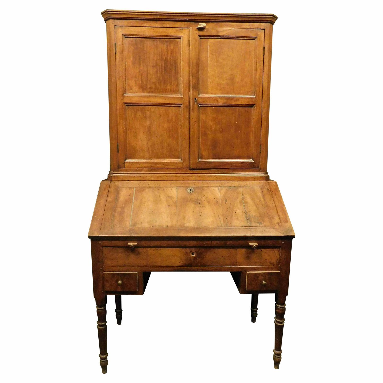 Cabinet With Flap, Walnut Desk, Italy photo vinterior