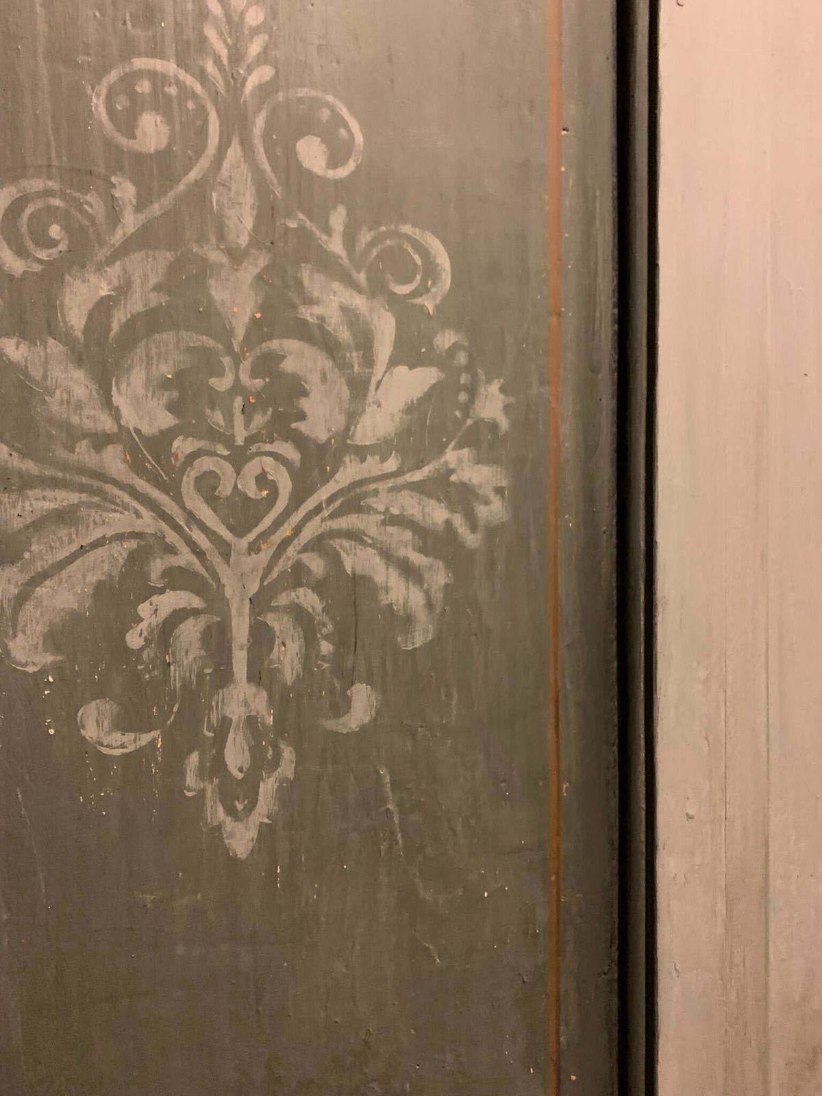 Set Of 3 Double Doors With Frame, Hand Painted, From A Hotel In Italy photo vinterior