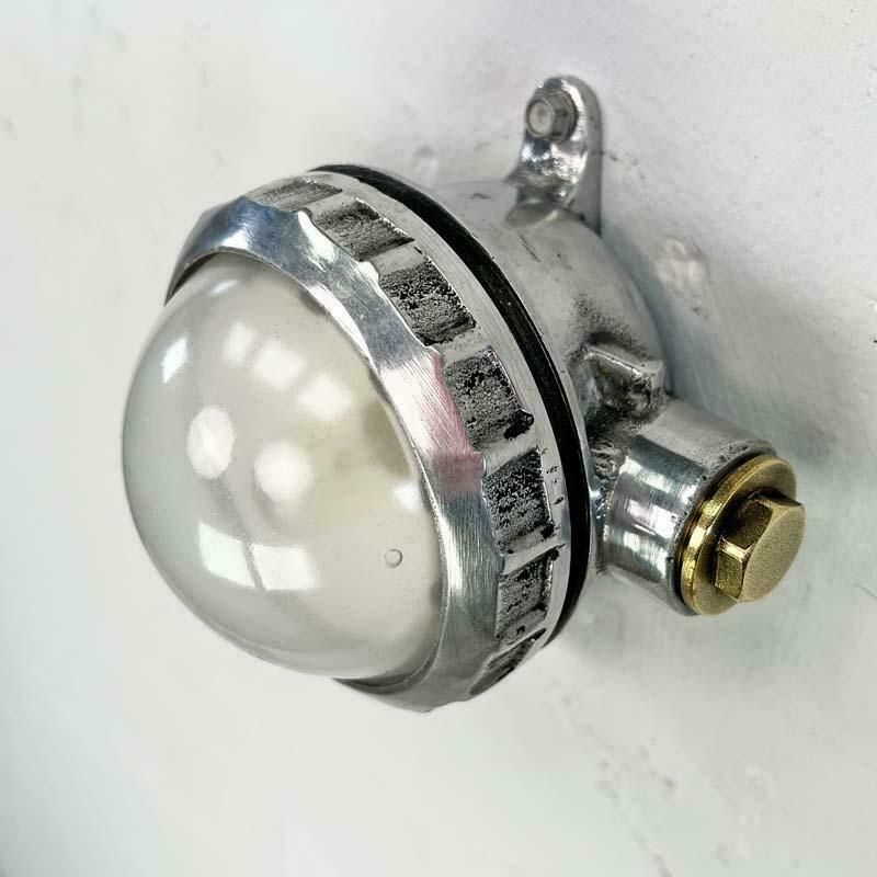 150.0 Late Century Vintage Industrial Spotlight   Frosted Glass photo