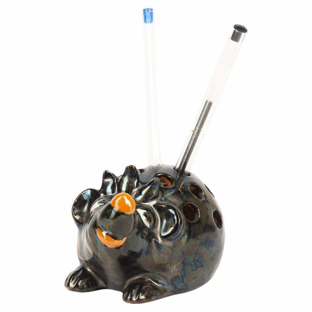 Ceramic Hedgehog Pencil Holder By Wittmann Vienna Around 1960s