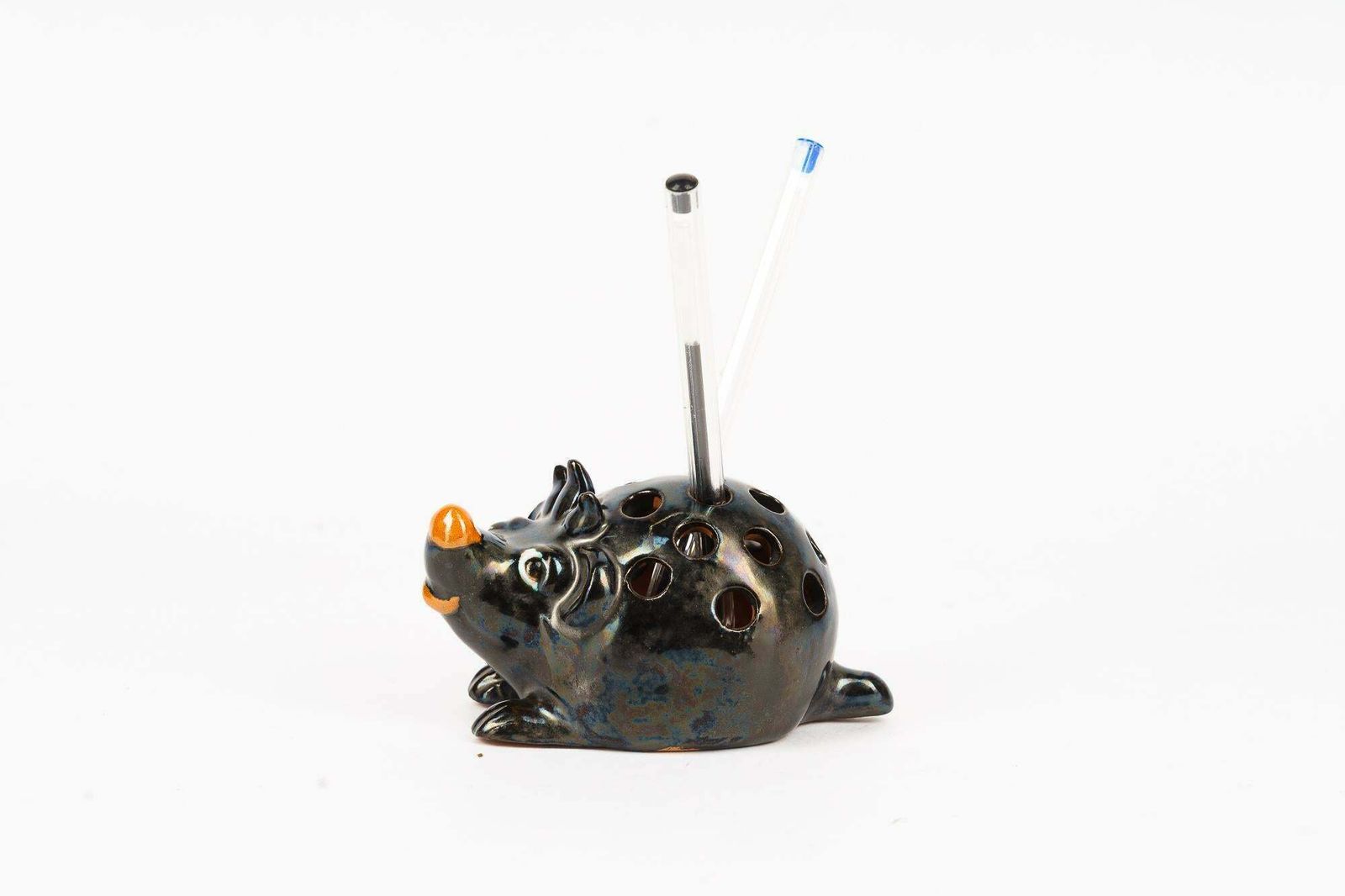 Ceramic Hedgehog Pencil Holder By Wittmann Vienna Around 1960s photo for sale