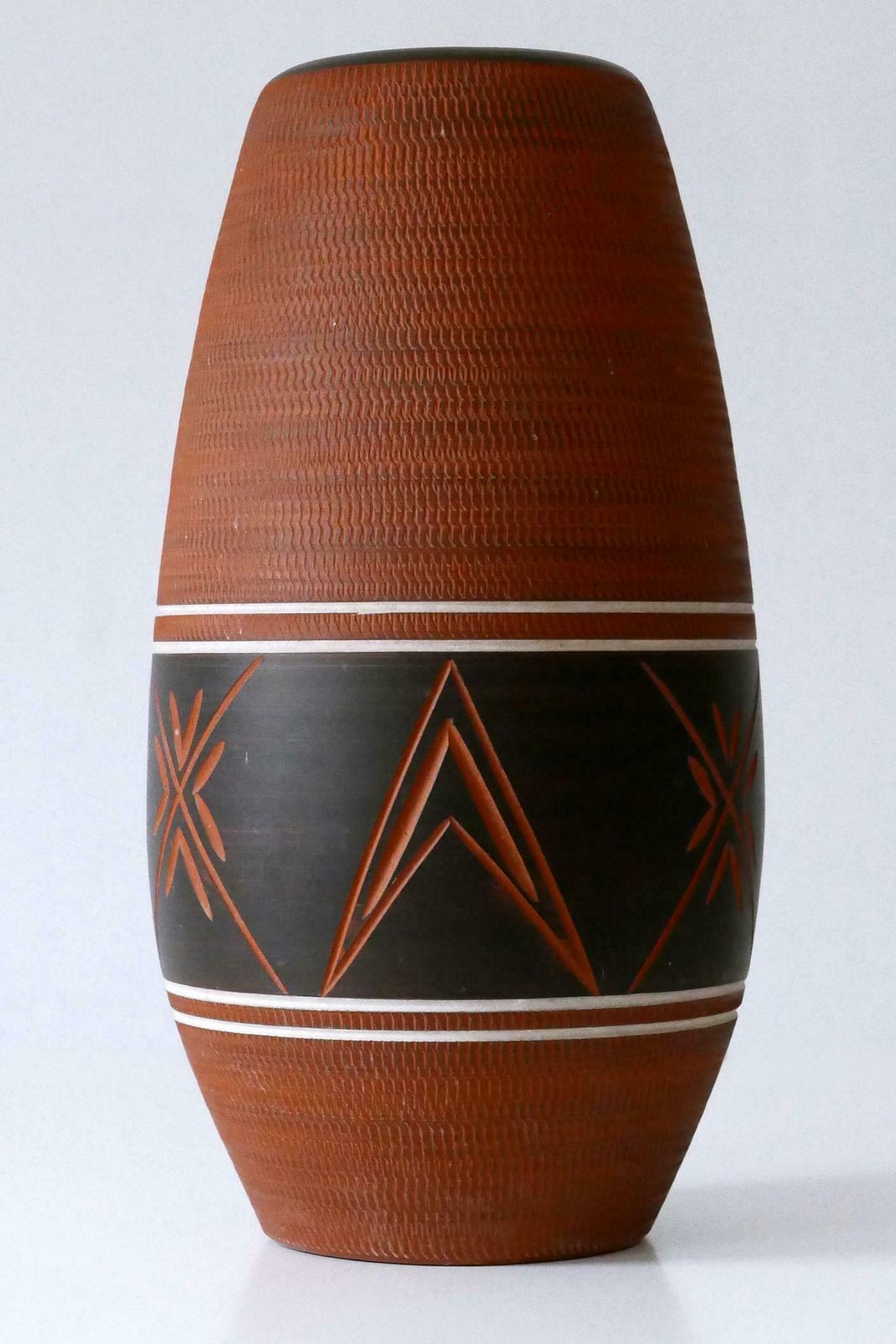Rare, Large And Elegant Mid Century Modern Ceramic Floor Vase Germany 1960s photo Home Decor