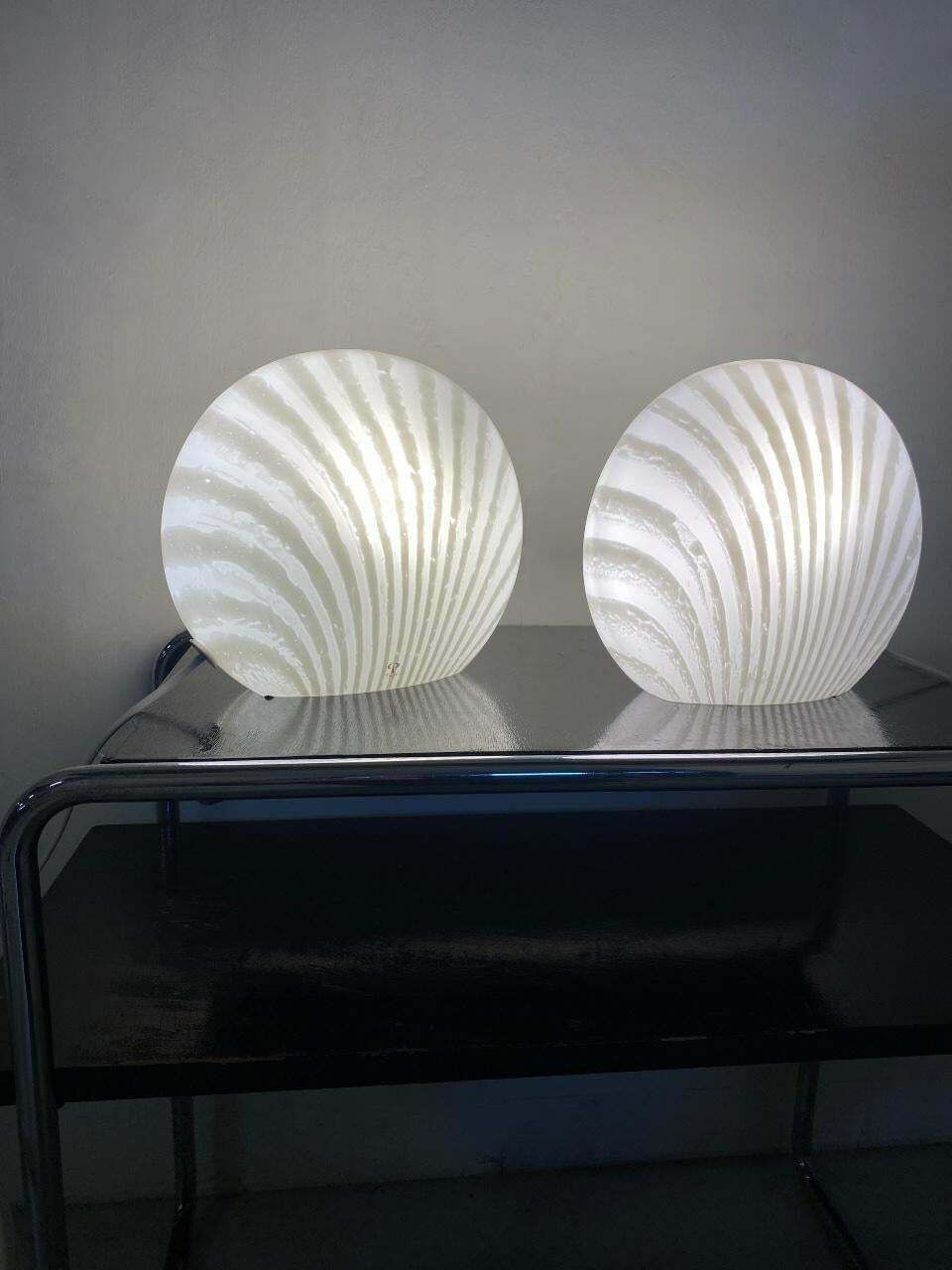 Magical Table Lamps Glass Peill Putzler  Zebra Series 1960 Set photo furniture