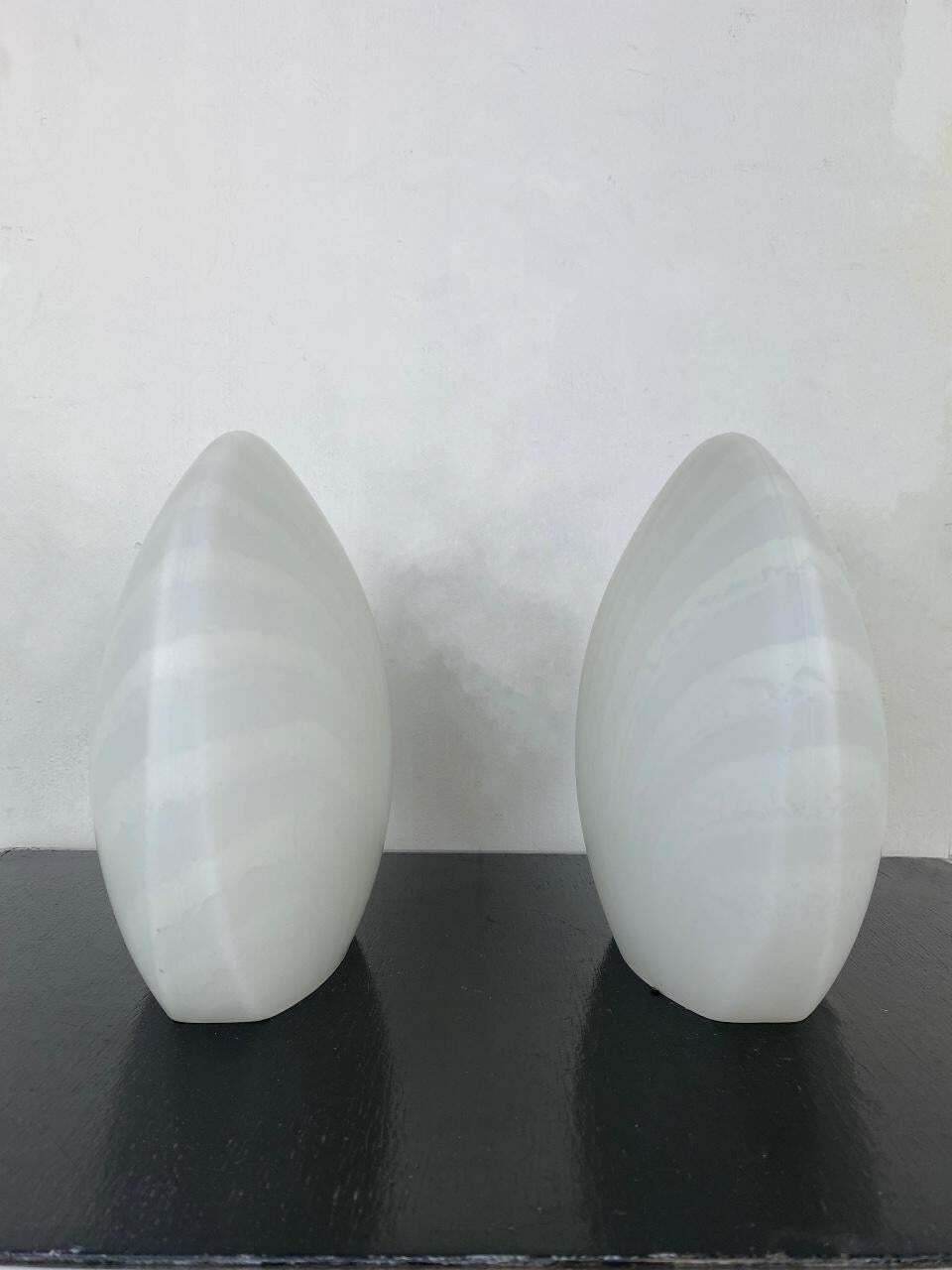 Magical Table Lamps Glass Peill Putzler  Zebra Series 1960 Set photo Lighting