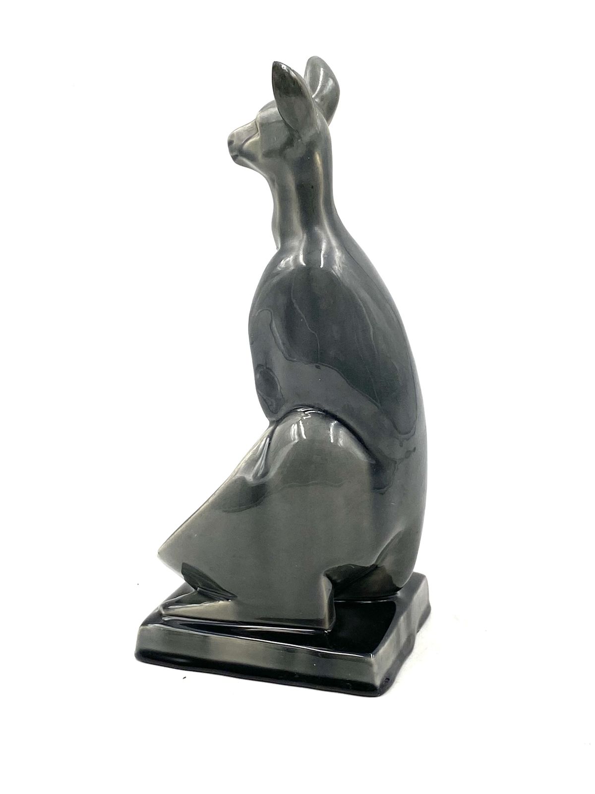 Art Deco Kangaroo Ceramic Vide Poche, Aladin France 1940s photo vinterior