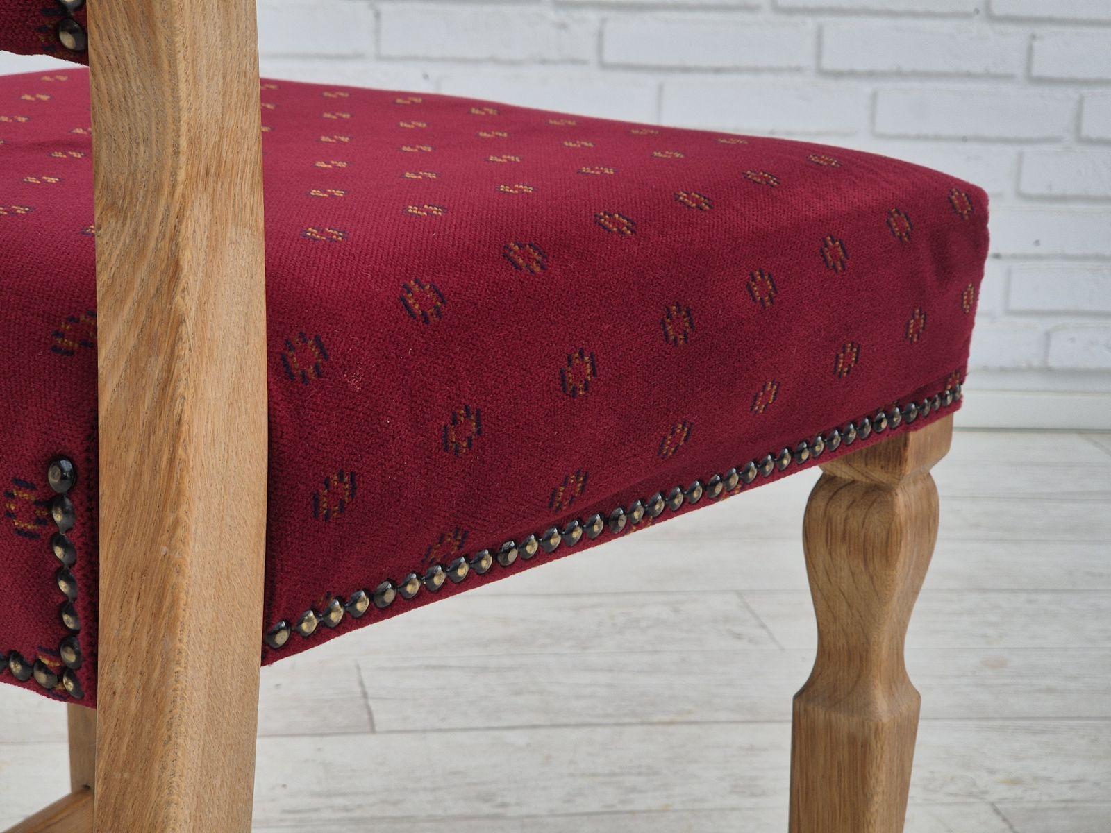 photo for sale Jaren 1970 – Set Van 6 Deense Eetkamerstoelen, Zeer Goede Staat, Eikenhout.