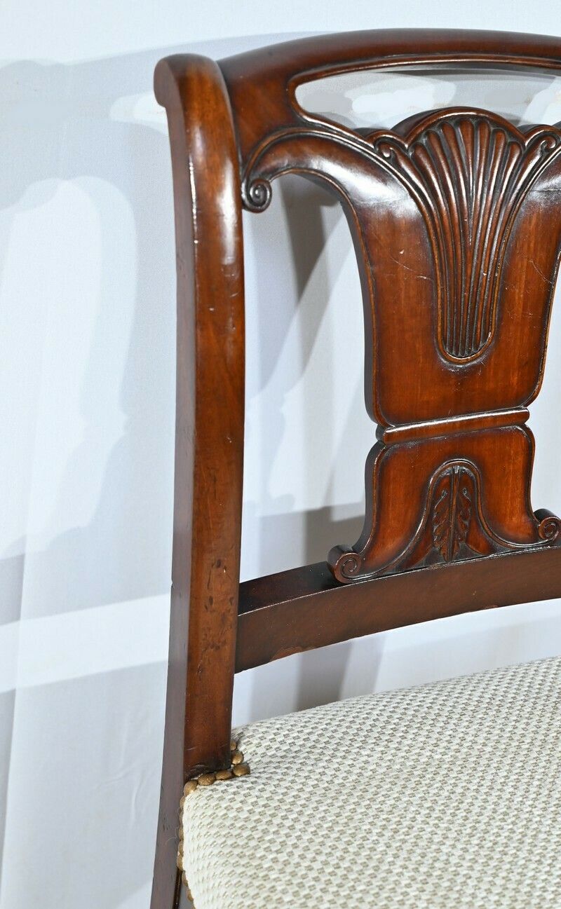Suite Of 5 Cuban Mahogany Chairs, Restoration Period – Early 19th Century photo vintage