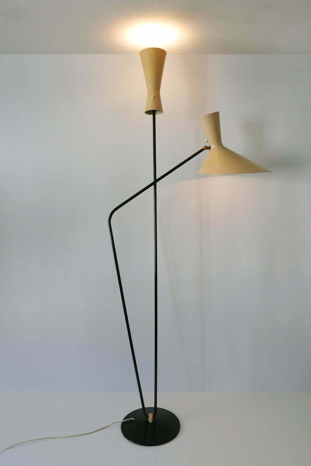 Rare Iconic Mid Century Modern Floor Lamp By Prof. Carl Moor For Bag Turgi 1950s photo for sale