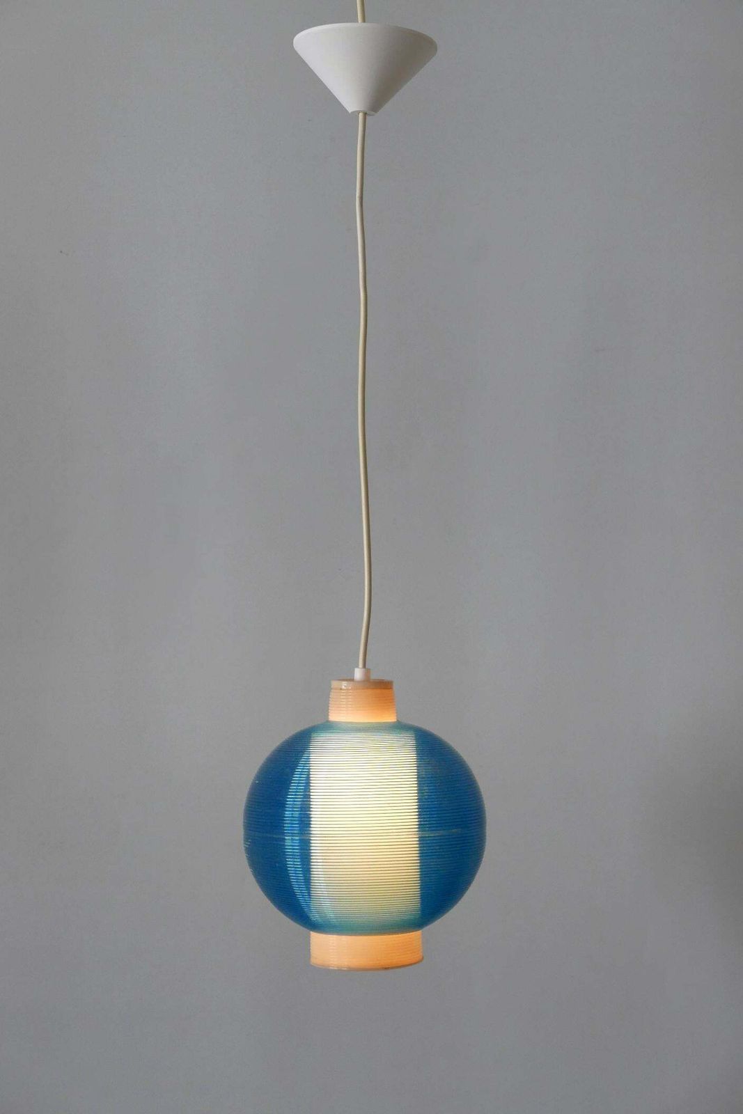 Rare Mid Century Modern Rotaflex Pendant Lamp By Yasha Heifetz USA 1960s photo Lighting