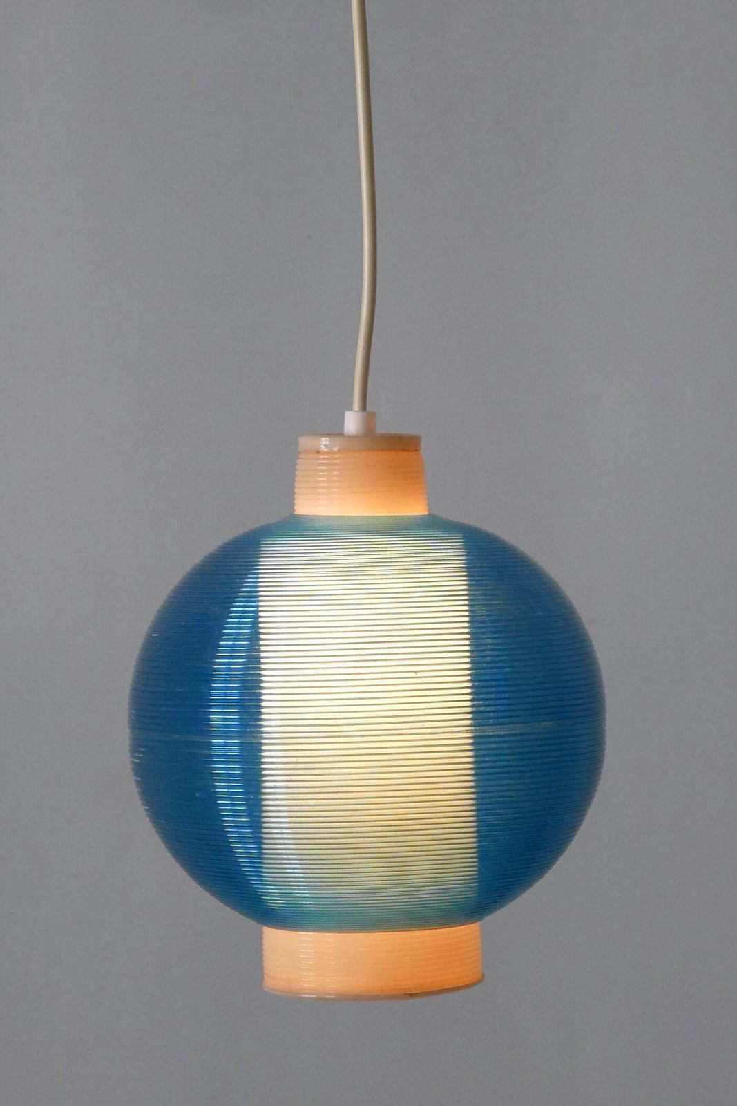 Rare Mid Century Modern Rotaflex Pendant Lamp By Yasha Heifetz USA 1960s photo vinterior
