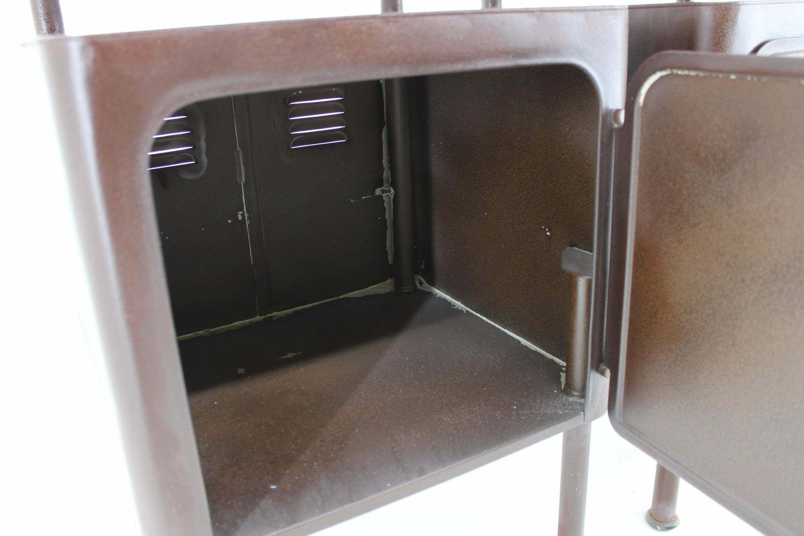 photo for sale 1940s Pair Of Industrial Nightstands With Pull Out Table, Czechoslovakia