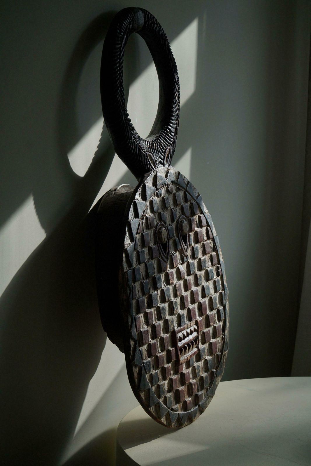 photo for sale Large African Wooden Baule Kple Kple Tribal Mask, Ivory Coast, Mid 20th Century