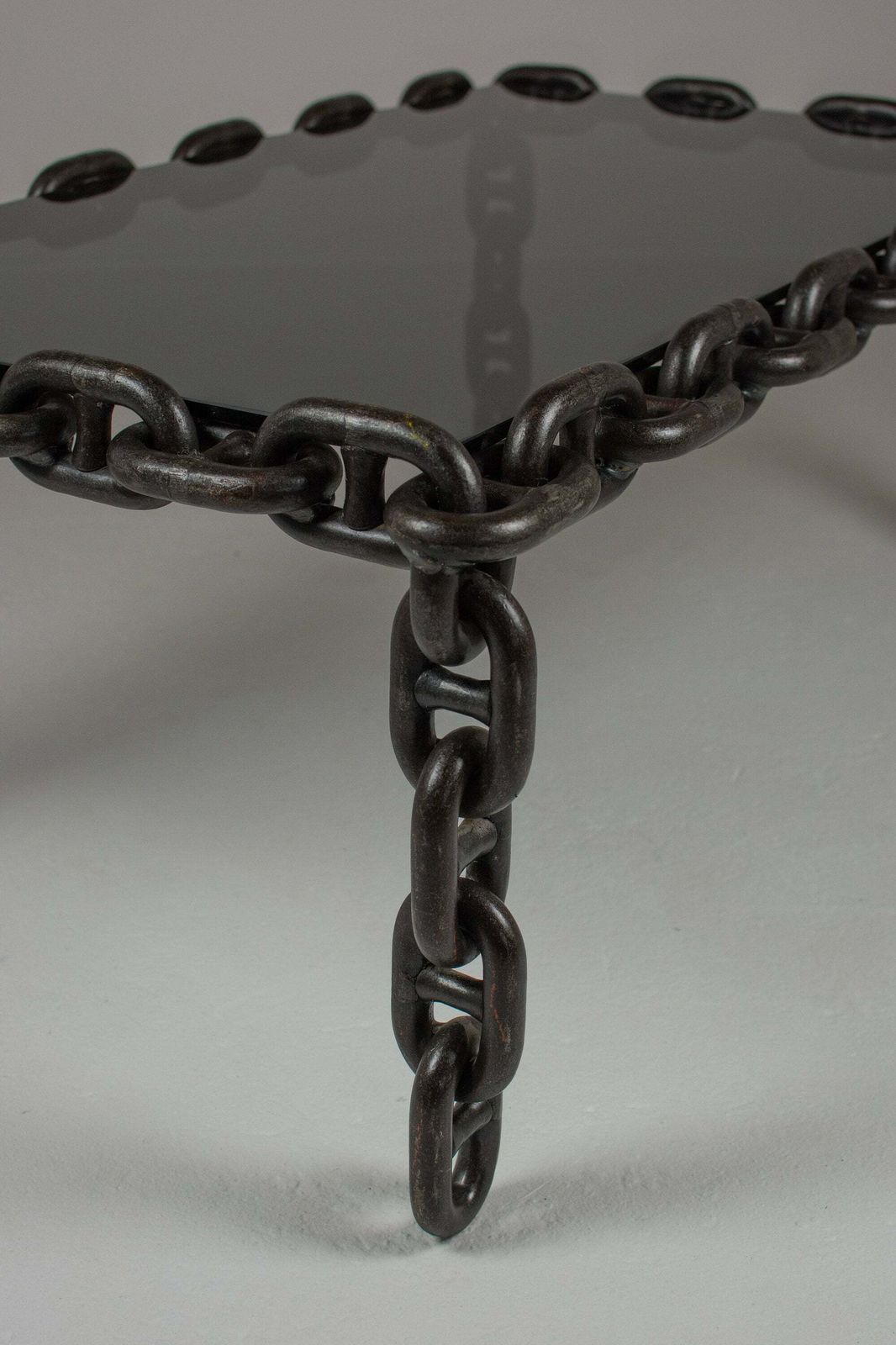 Industrial Chain Link Coffee Table, Belgium, 1970's Brutalist In The Manner Of Franz West photo vinterior