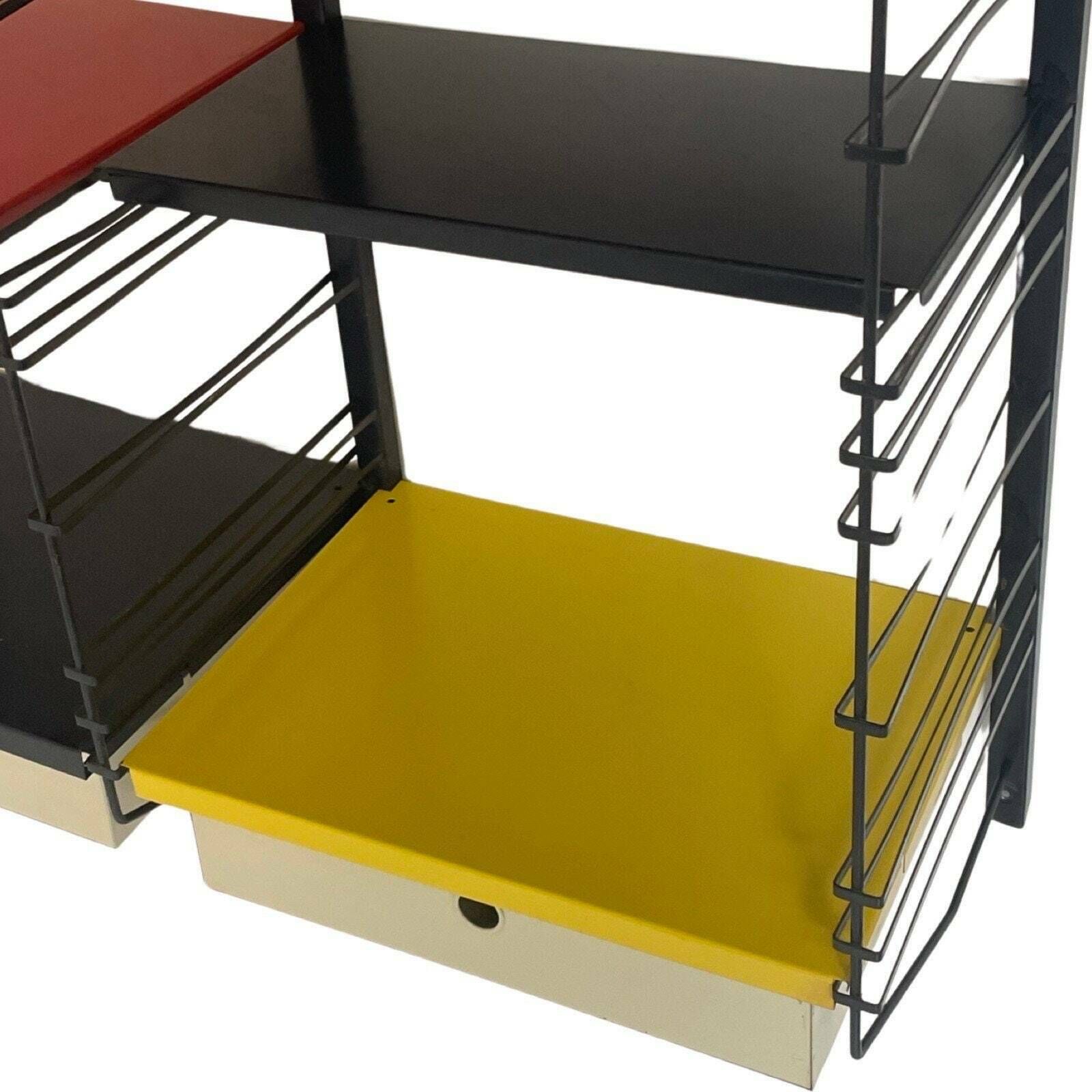 Drentea   1960's   Dutch Design   Modular Wall System With 4 Shelves And Two Drawers photo Furniture