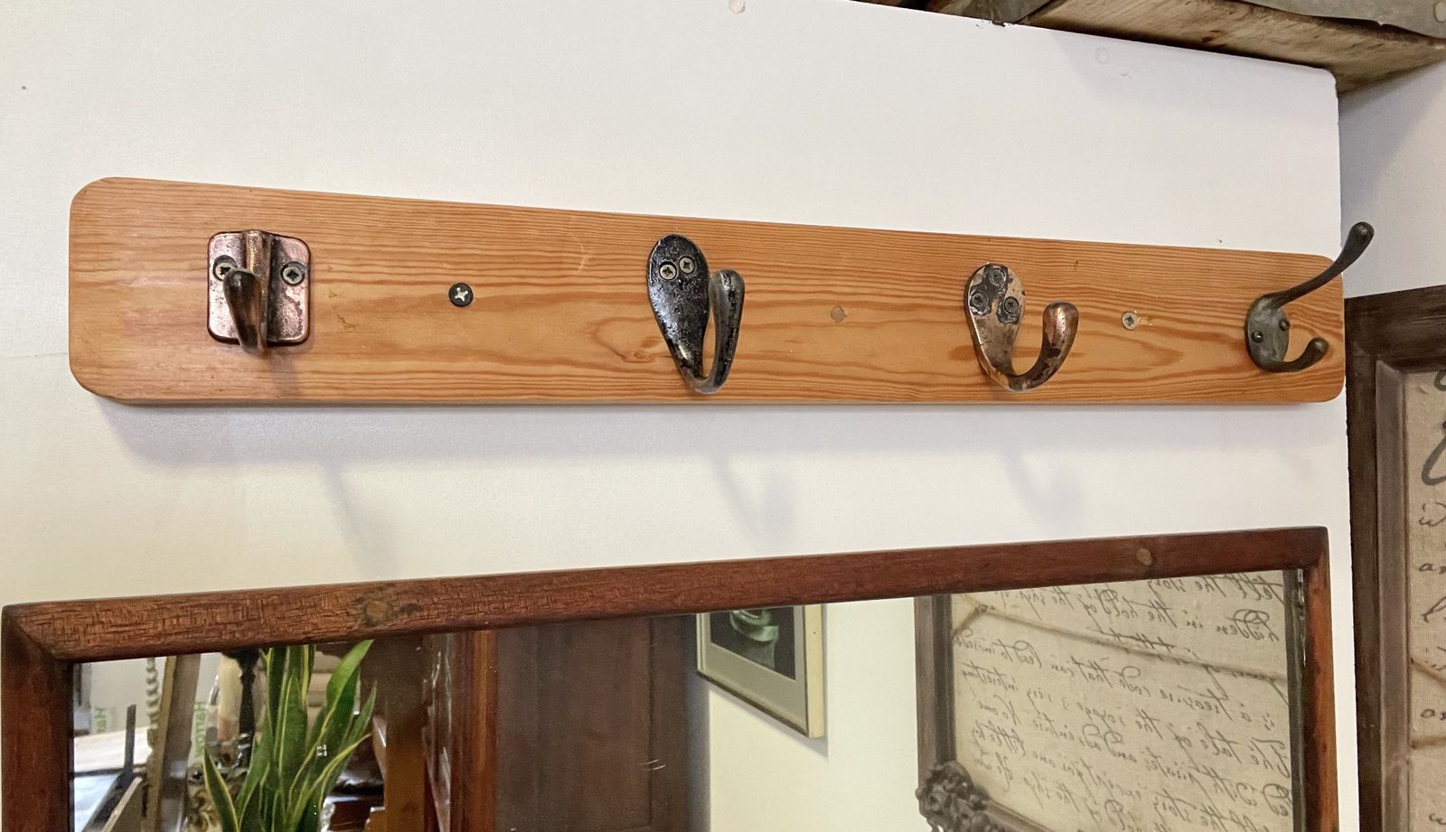 Antique Wall Coat Rack Hooks, 1800s photo furniture