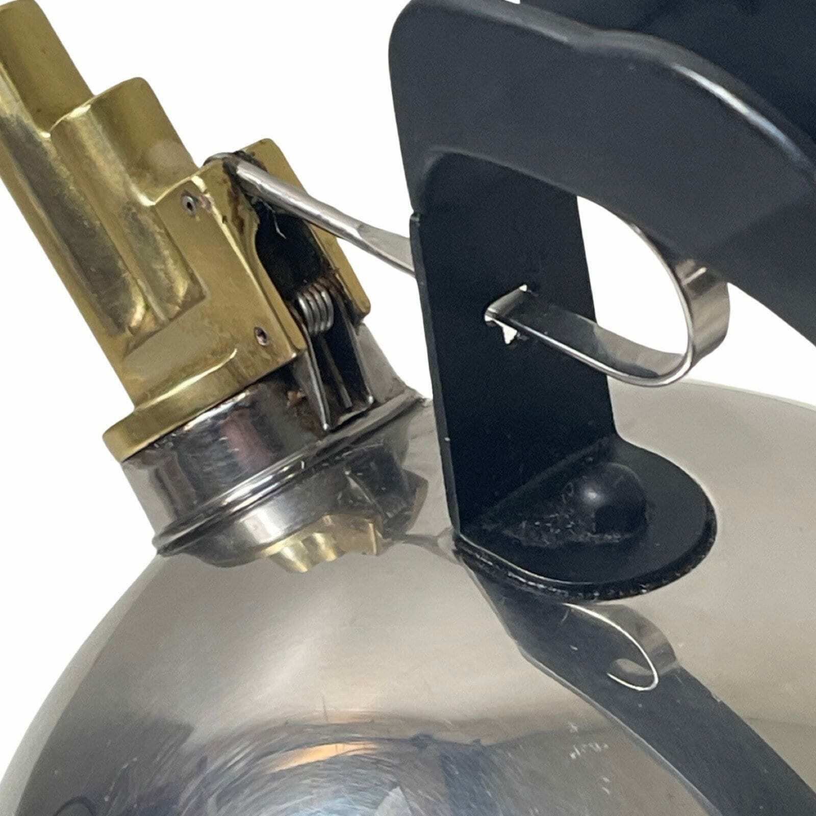 Kettle / Teapot   Richard Sapper For Alessi   Stainless Steel With Brass Whistle   Tested And Working (Large ø20) photo for sale