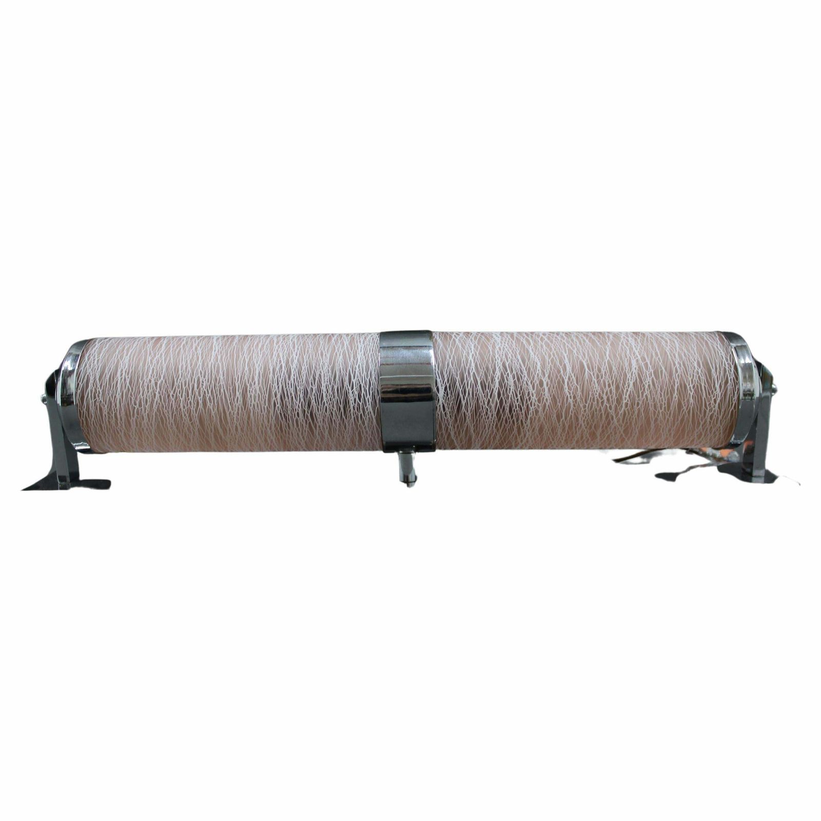 1930s Bauhaus Tubular Wall Light With Pink Glass, Czechoslovakia