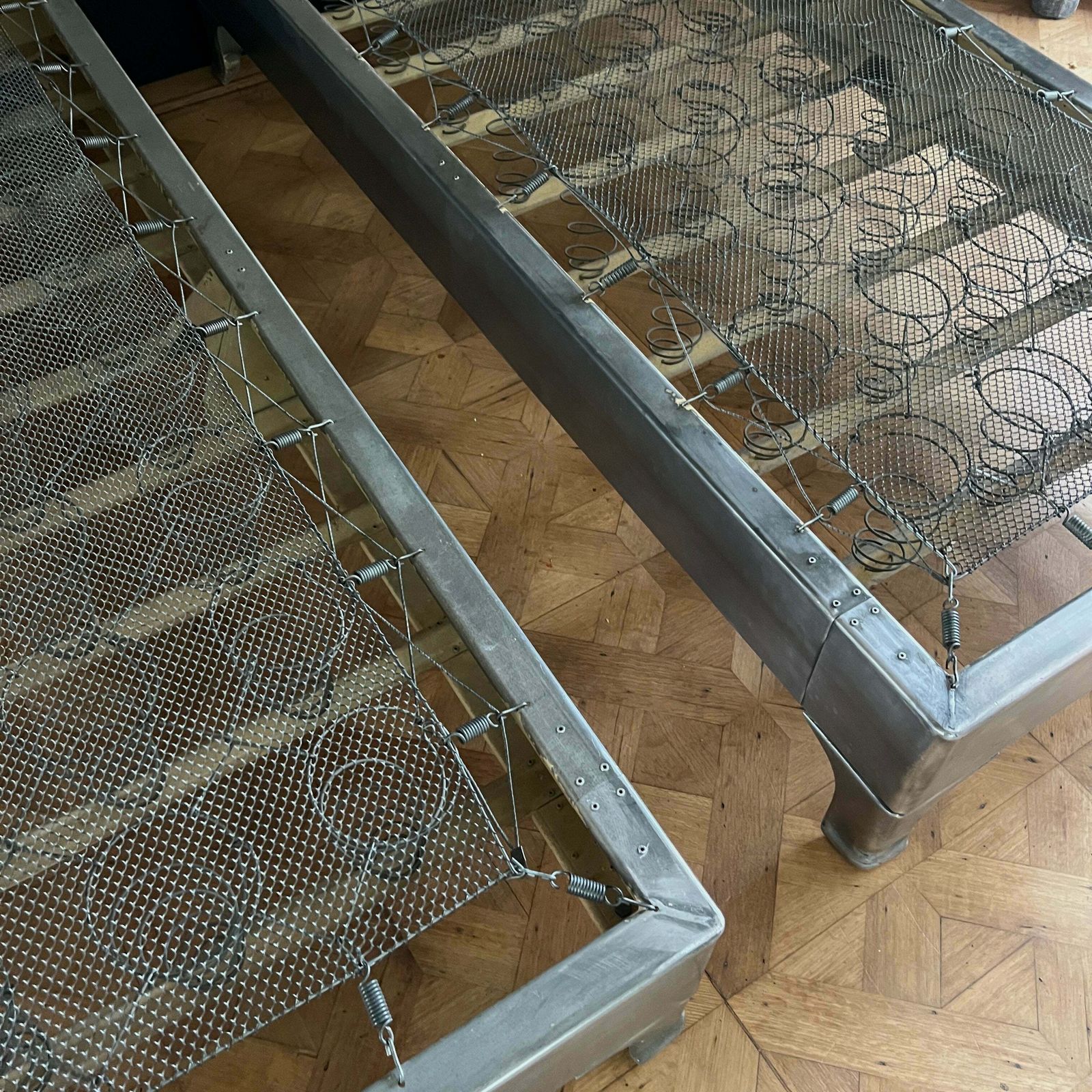 Vintage Industrial Floton Polished Aluminium Beds photo for sale