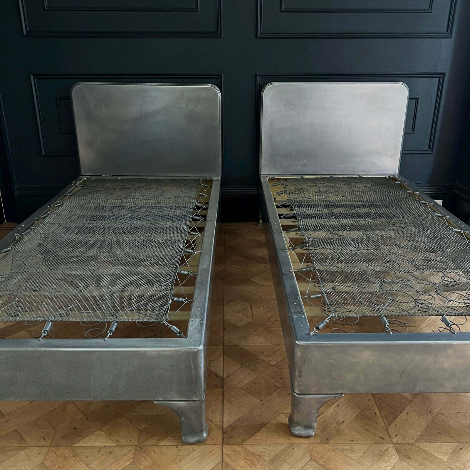 Furniture Vintage Industrial Floton Polished Aluminium Beds photo