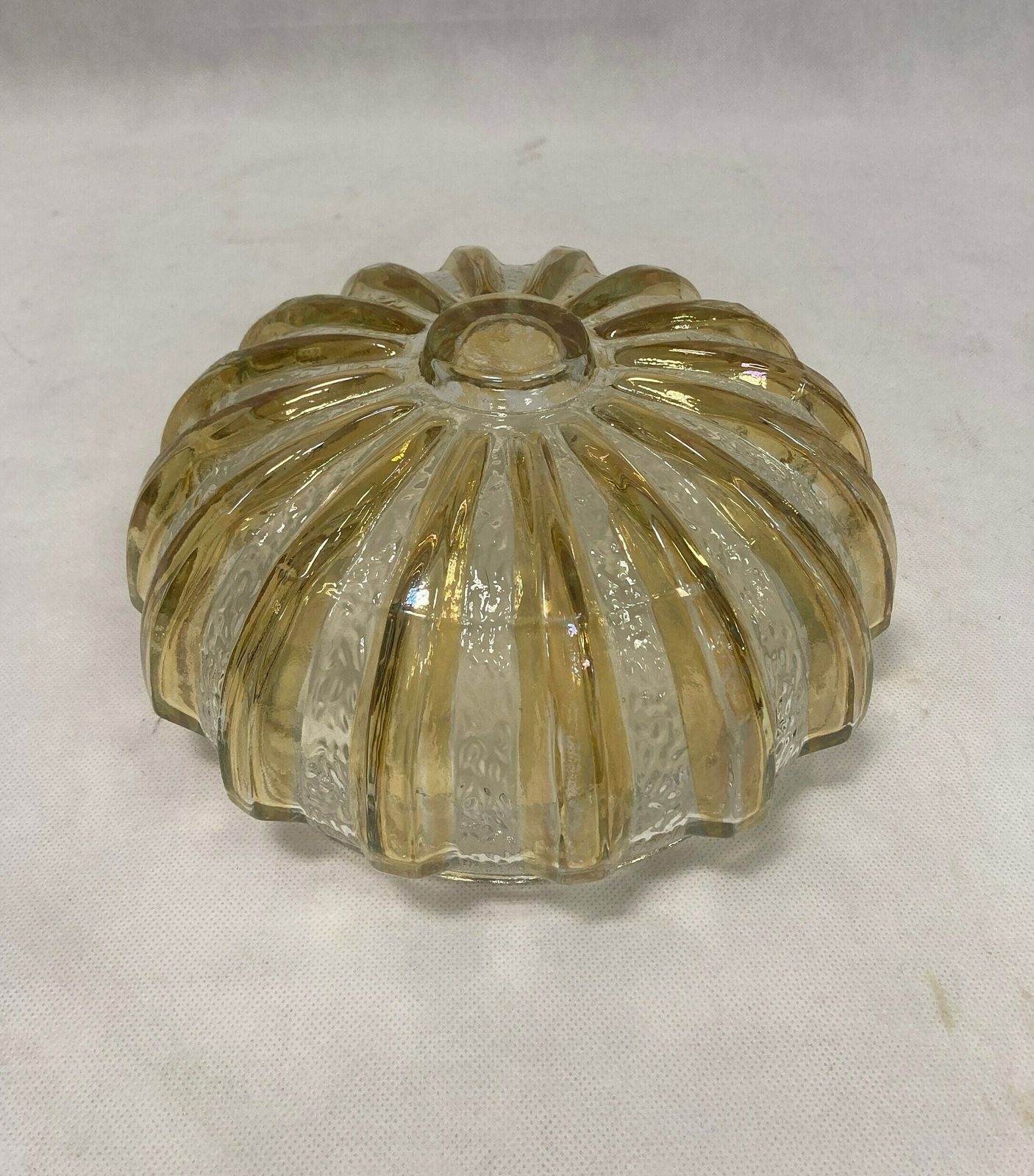 Vintage Yellow Glass Ceiling Lamp Retro / Made In Italy 1997/ Vintage Ceiling Light