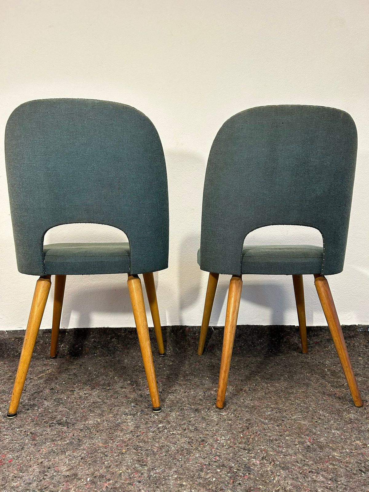 1 Of 2 1950 Dining Upholstery Chairs By For Ton, Vintage Furniture , Dining Chairs , Retro Furniture ,Antique Chairs , 50s photo furniture