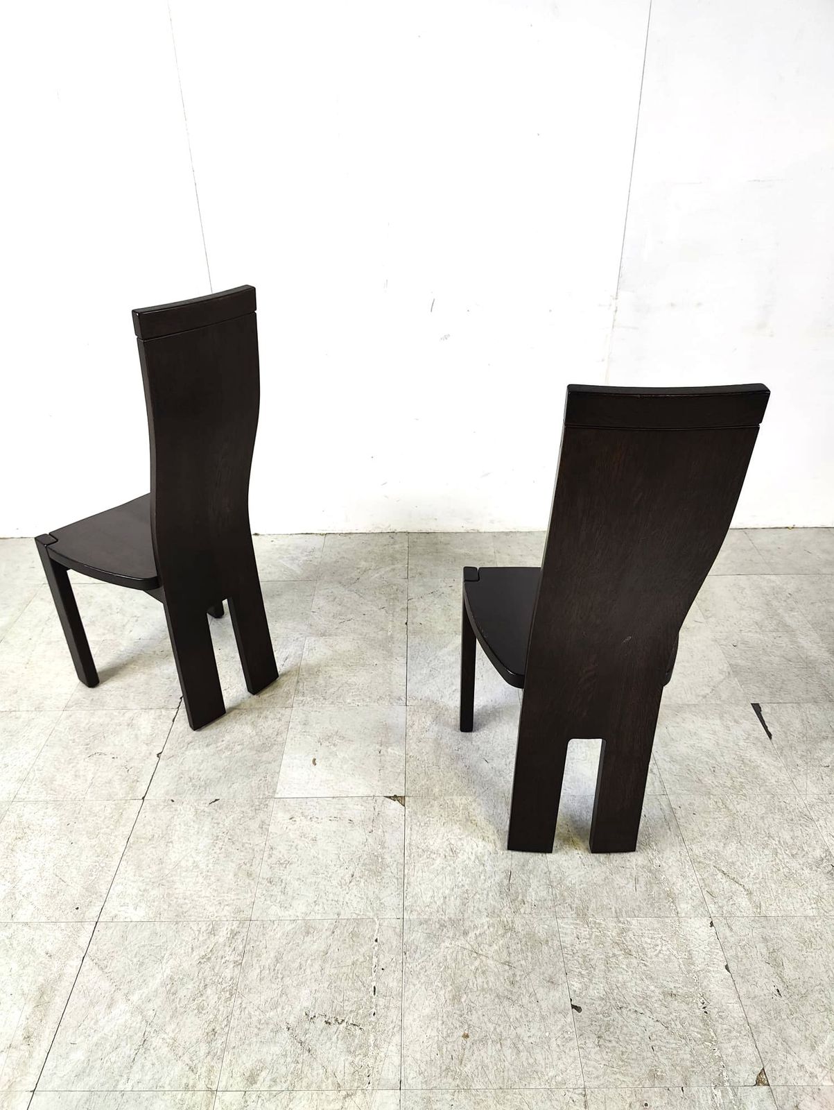 Set Of 8 Dining Chairs By Rob & Dries Van Den Berghe, 1980s photo for sale