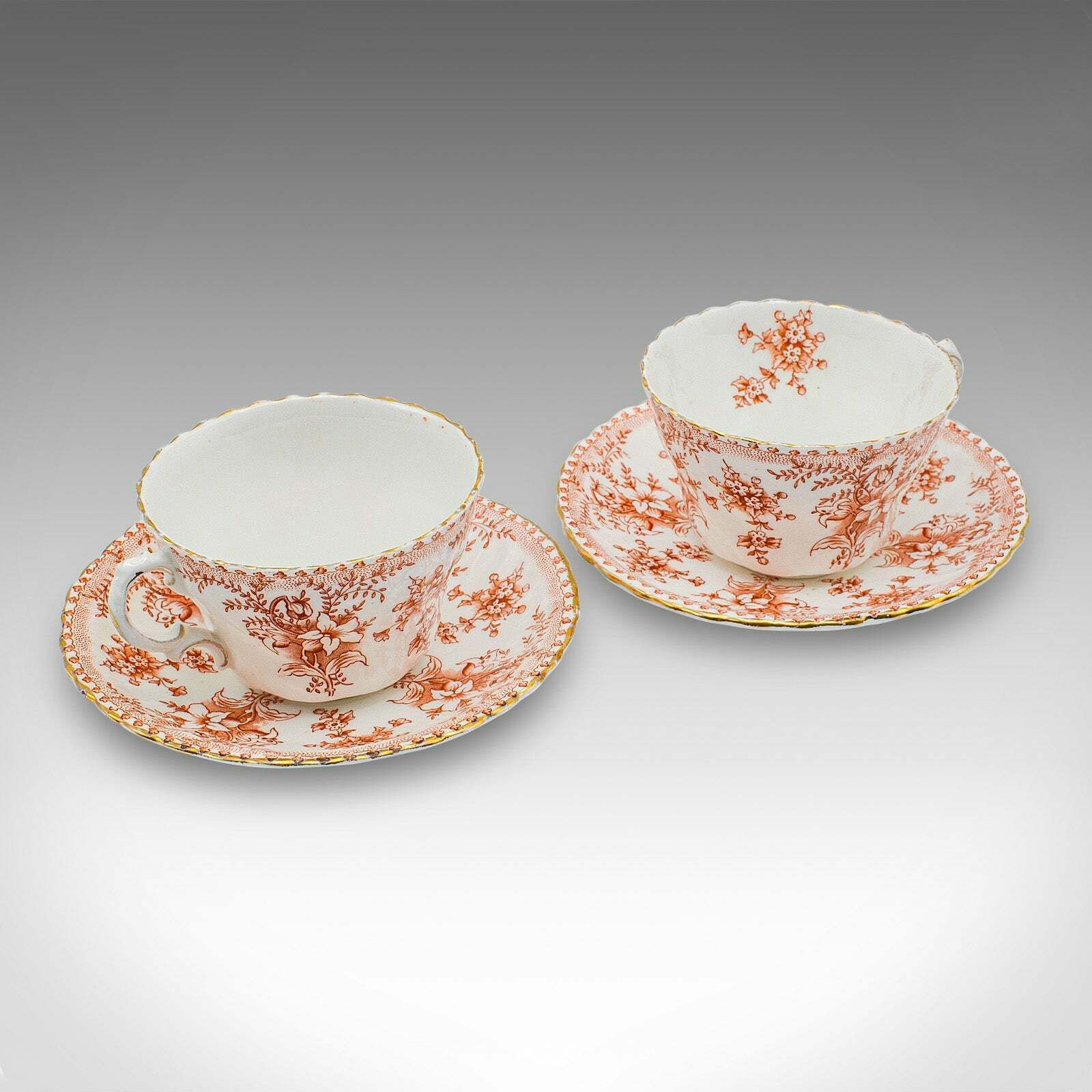 Antique Afternoon Tea Set, English, Bone China, Cup & Saucer, Plate, Victorian photo furniture