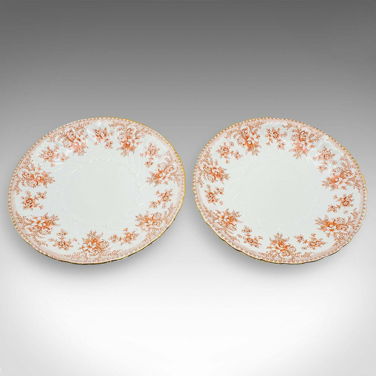 Antique Afternoon Tea Set, English, Bone China, Cup & Saucer, Plate, Victorian photo vinterior