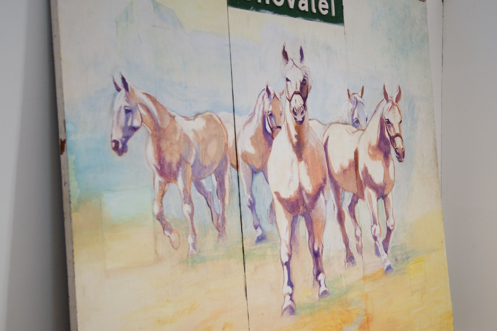 A Huge Modular Painting With A Horses Theme, 1970´S, Czechoslovakia photo furniture