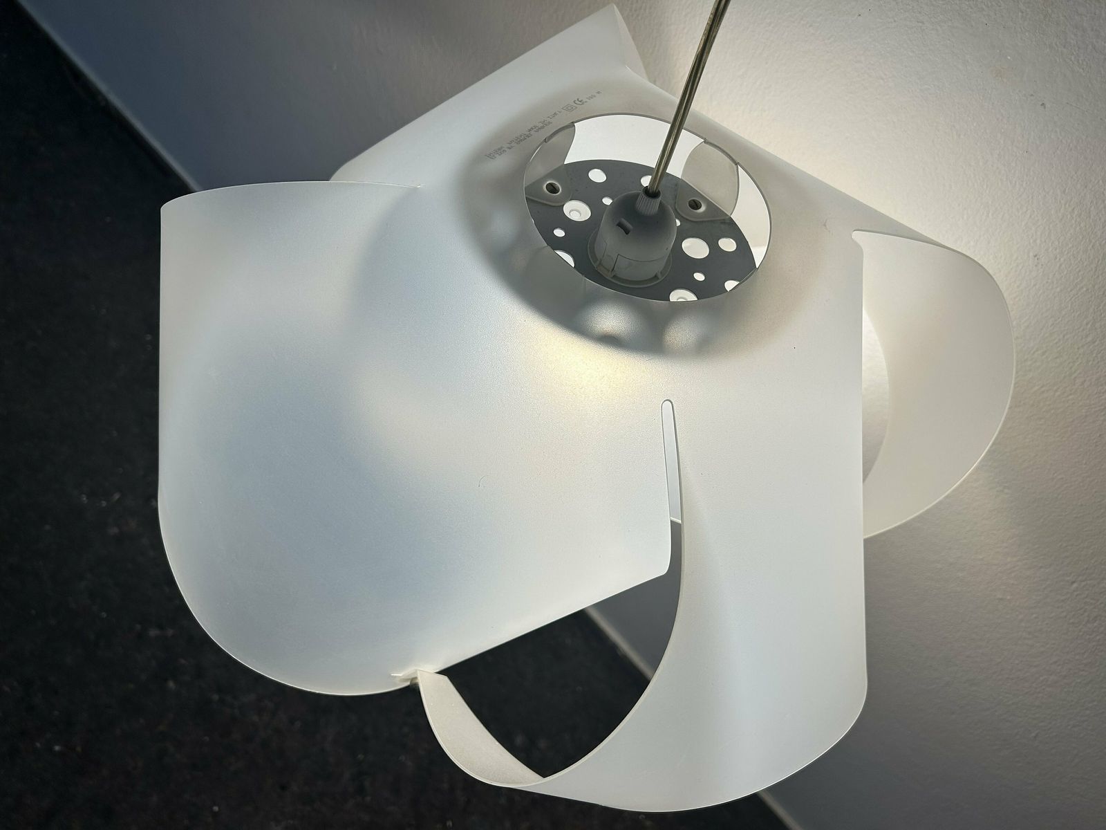Vintage Lamp Foulard Sp Designer Lamp Elika By Samuel Parker / Minimalist Italian Post Modern Design / Origami Lamp photo vintage