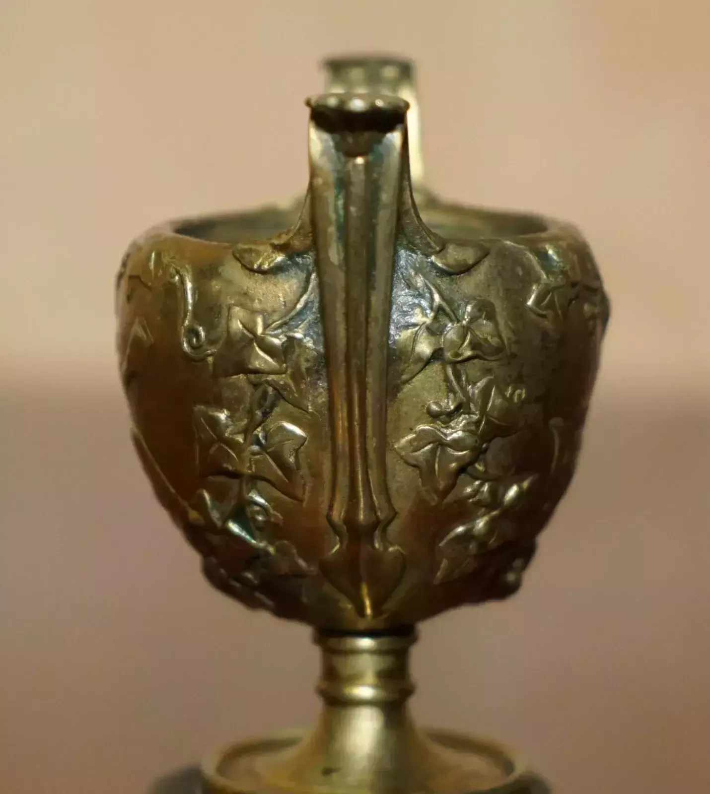 photo buy Matching Pair Of Antique Roman Grand Tour Hercules Gilt Brass Marble Base Cups