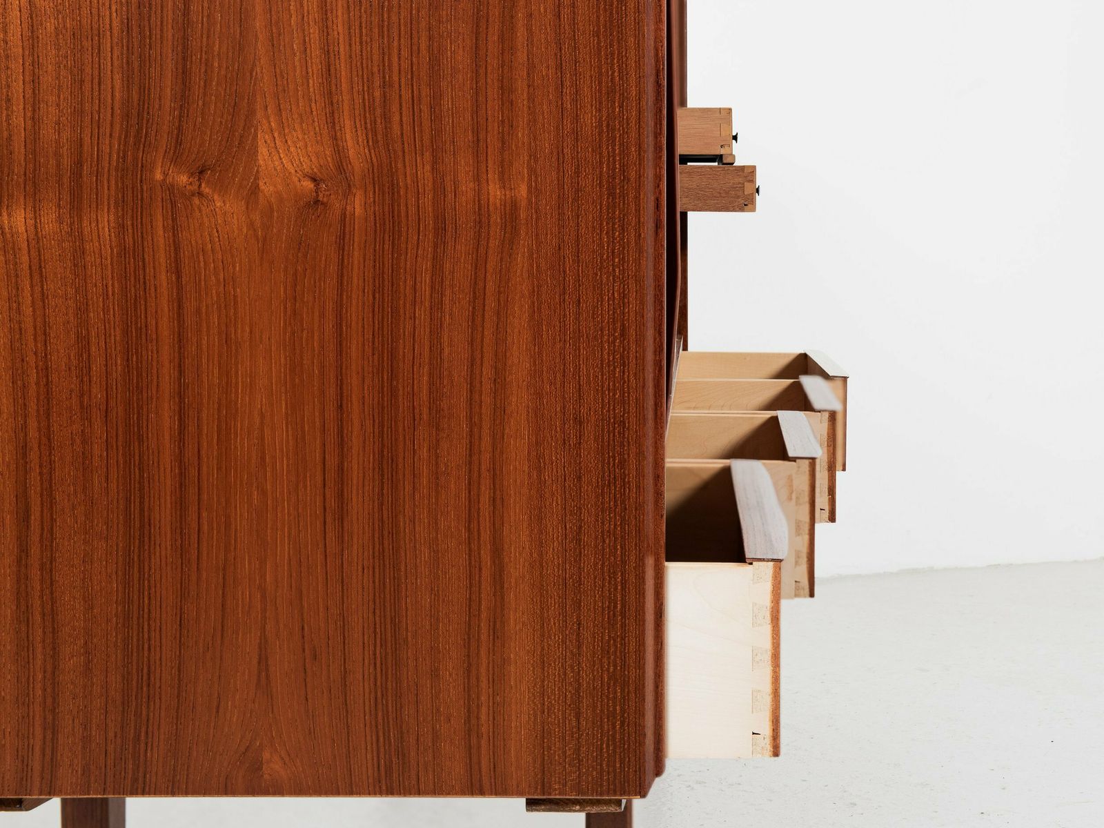 Midcentury Danish Highboard In Teak By E.W. Bach For Sejling Skabe 1960s   With 4 Doors And 4 Drawers photo vinterior