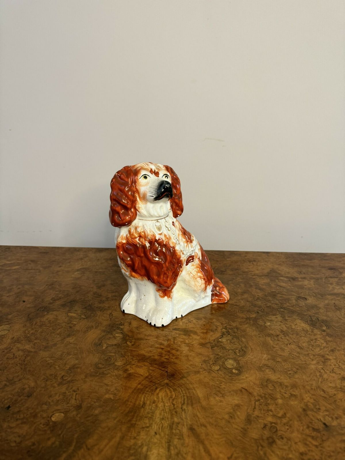 Victorian Staffordshire Spaniel Seated Dog photo for sale