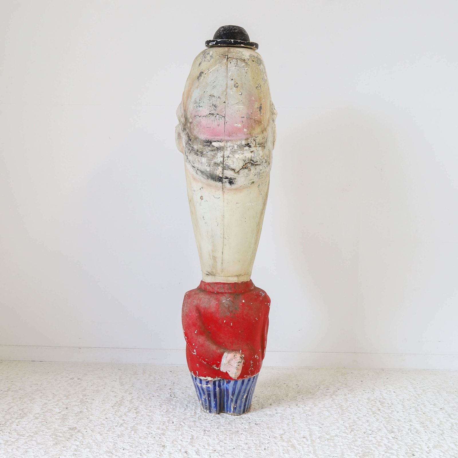 photo for sale 1950s Fibre Glass Fairground Caricature Model Of Stan Laurel