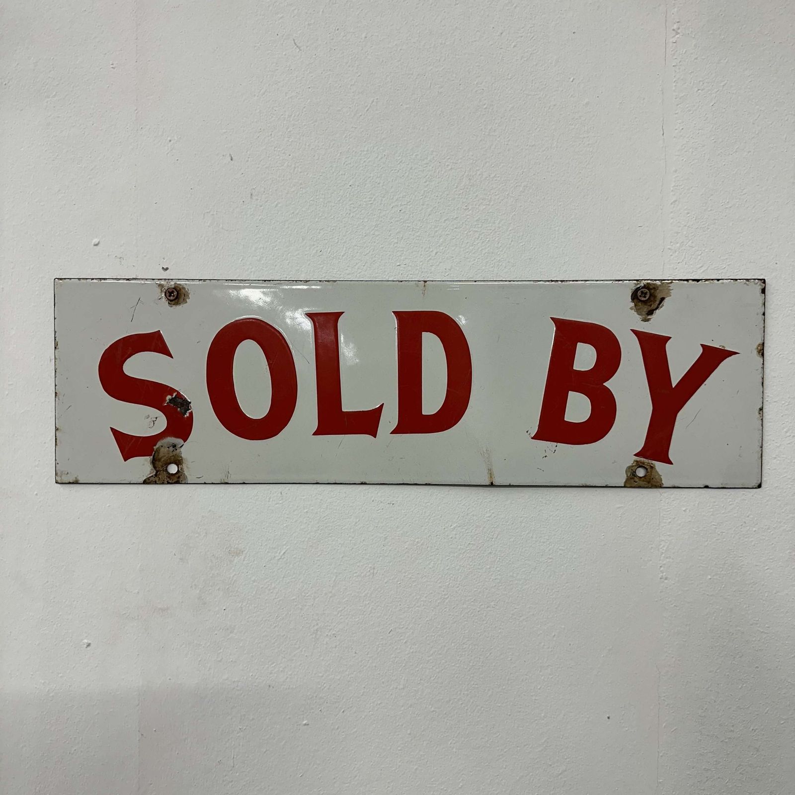 Early 20th Enamel Sign From An Estate photo Home Decor