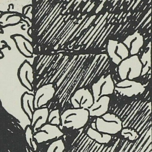 Woodcut Engraving By Ebba Holm. Woman Looking Out photo for sale