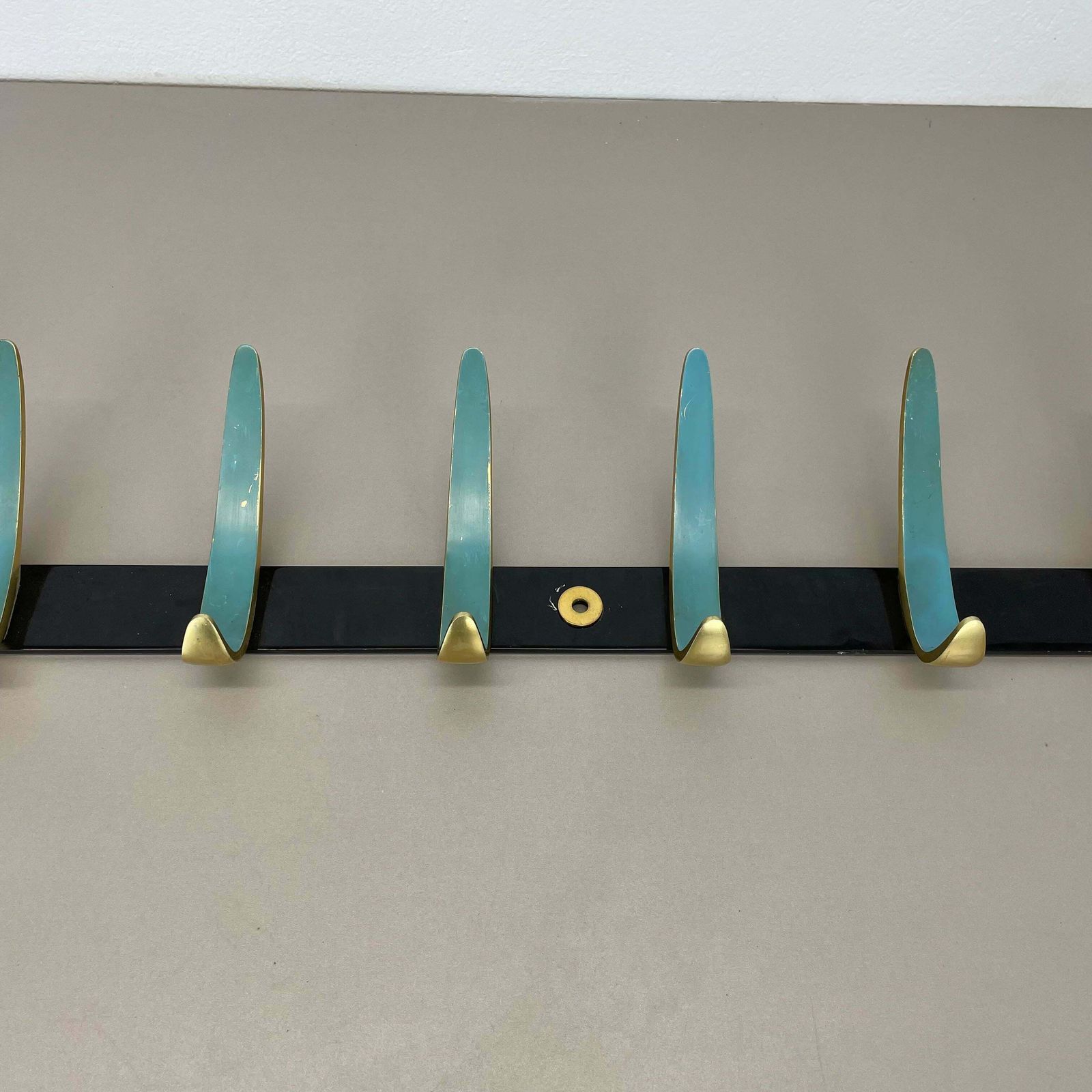 photo buy Large 100cm Auböck Style Metal Wardrobe Hook Coat Rack Element, France 1950s