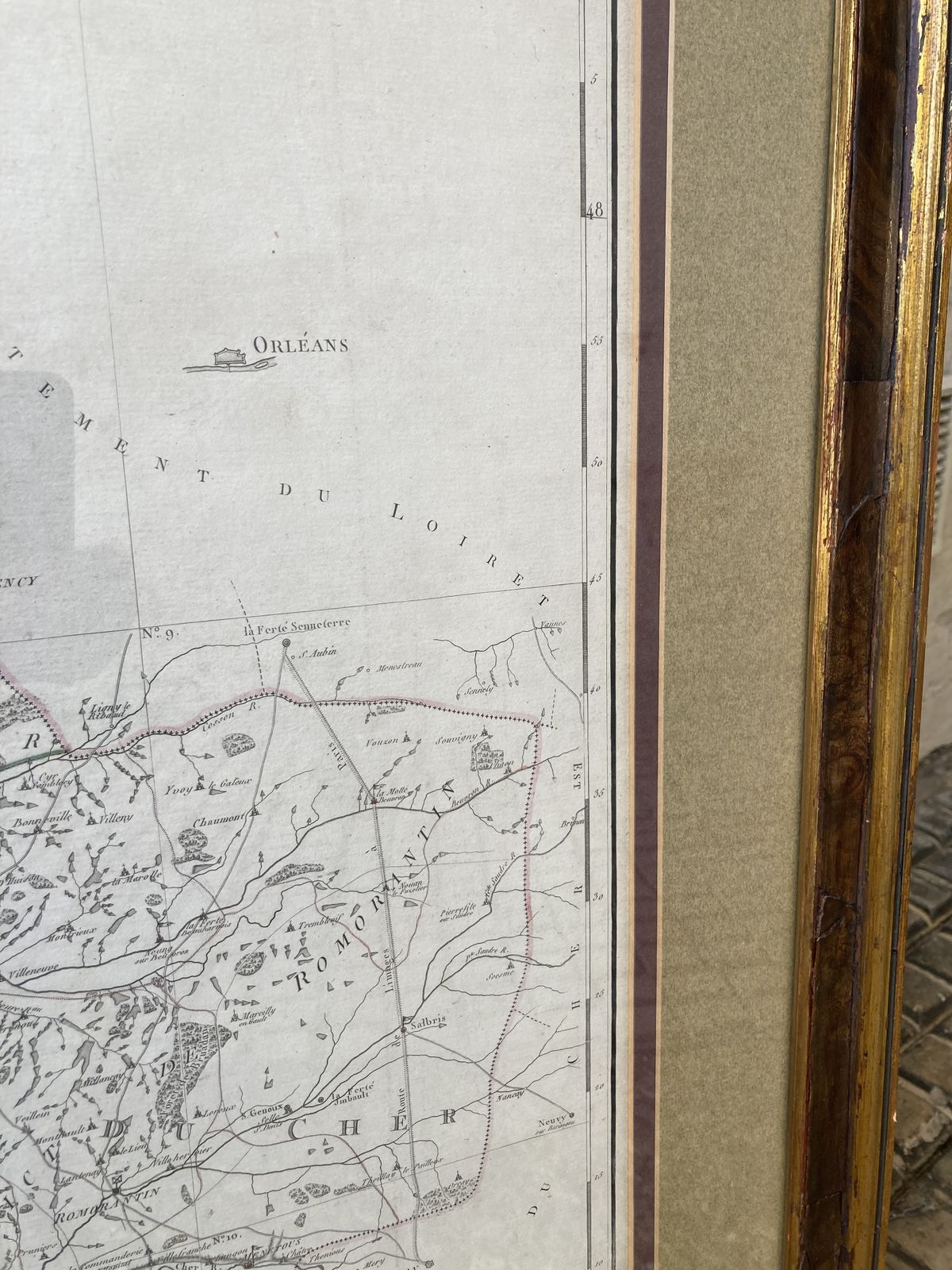 Art Large 18th C Framed French Map By Chanlaire And Dumez Of De Loir Et Da Cher photo