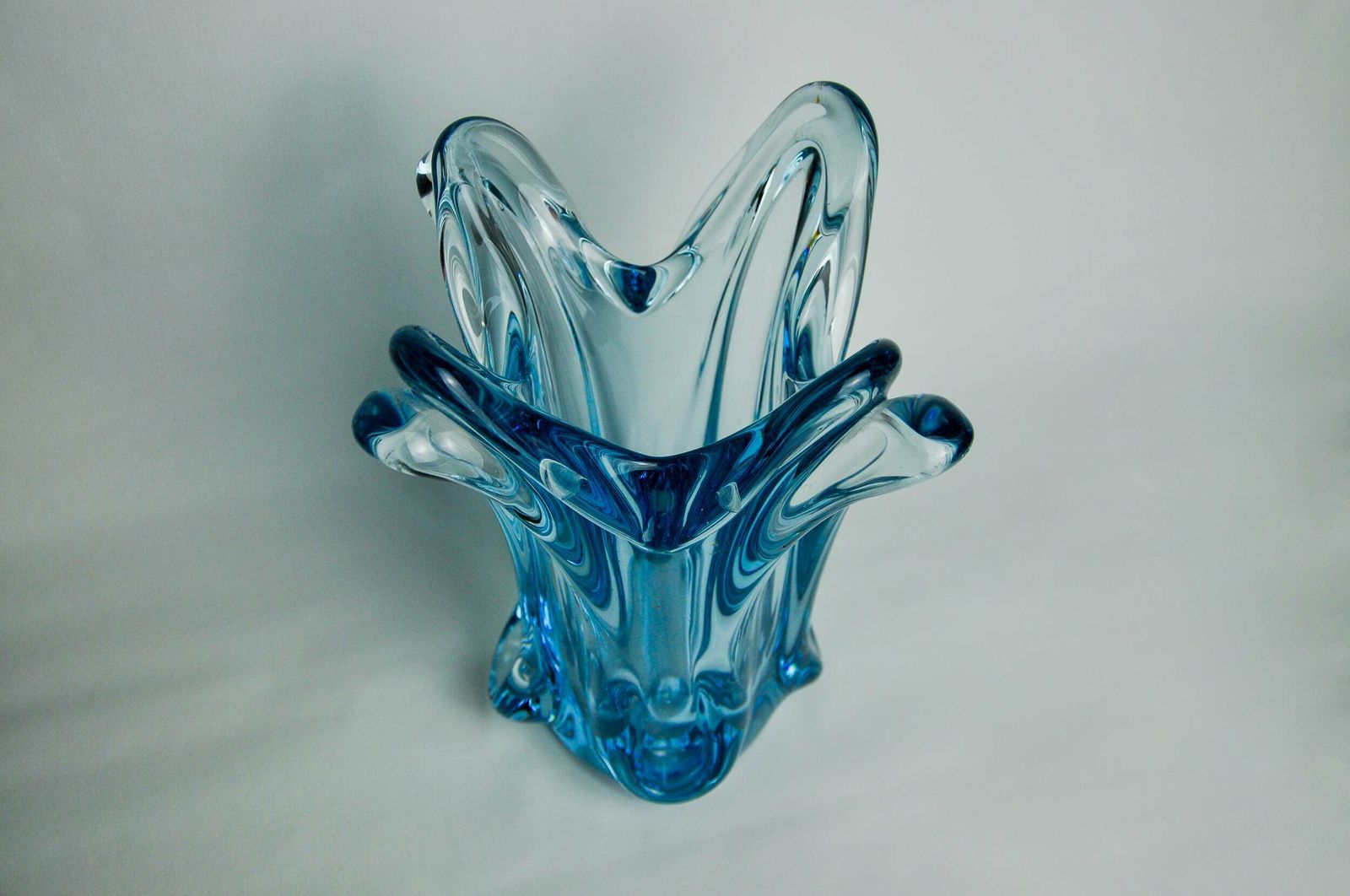 Blue Seguso Vase In Murano Glass, Italy, 1970 photo 834.0