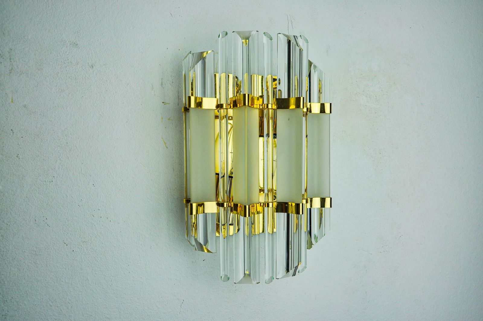 Venini Wall Lamp, Triedri Glass, Murano, Italy, 1970 photo Lighting