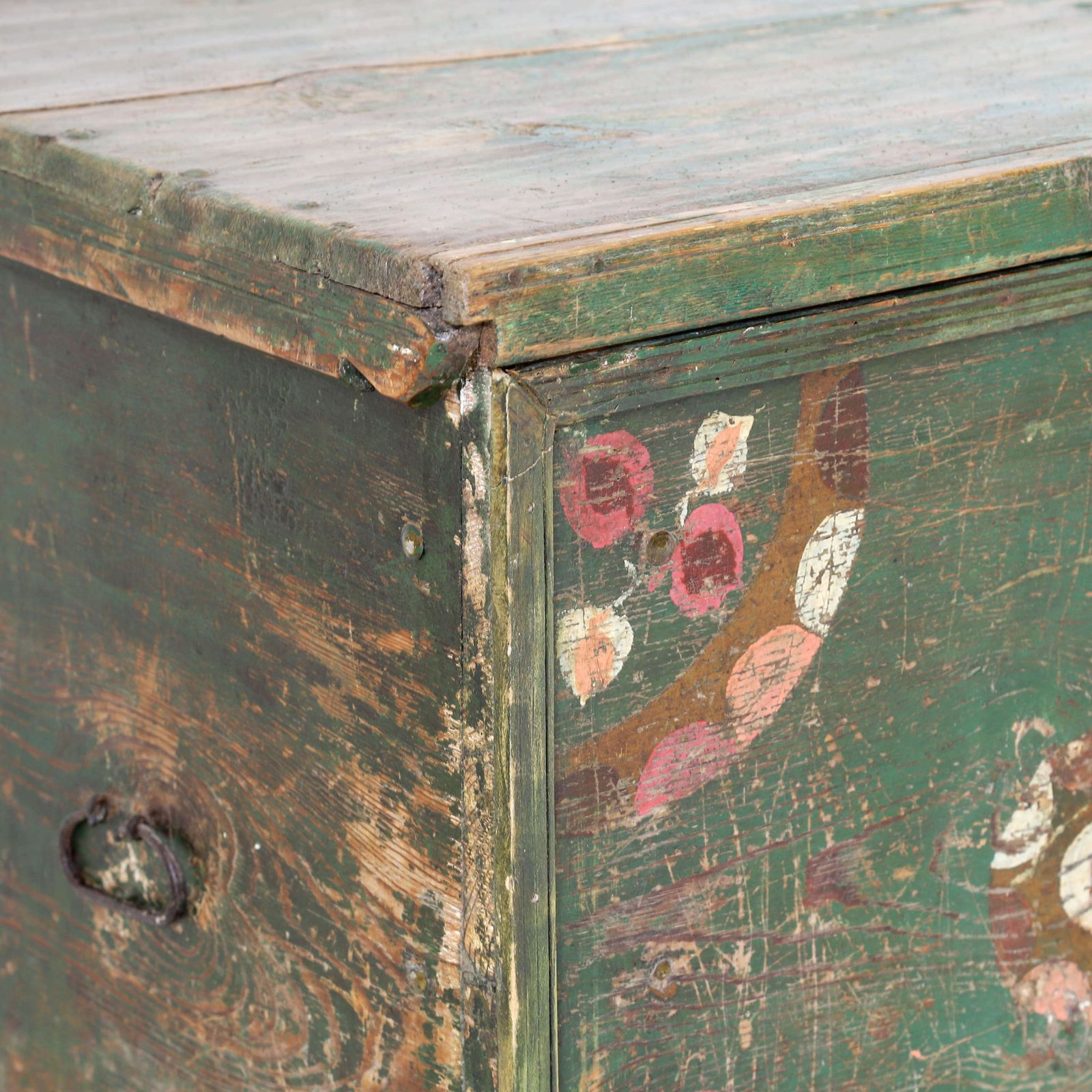 19th Century Romanian Hand Painted Marriage Chest photo for sale
